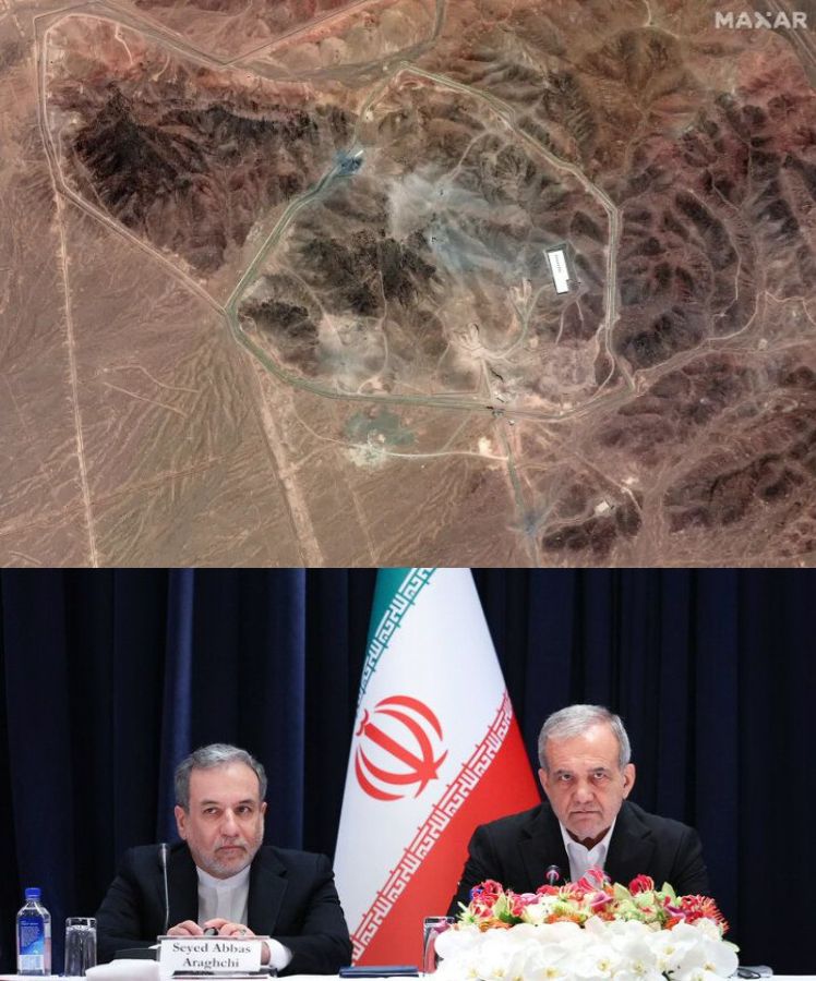 Image in @MarioNawfal's post: 🇮🇷🇺🇸 Iran is rebuilding its nuclear and ballistic missile infrastructure DEEP underground...
Satel…