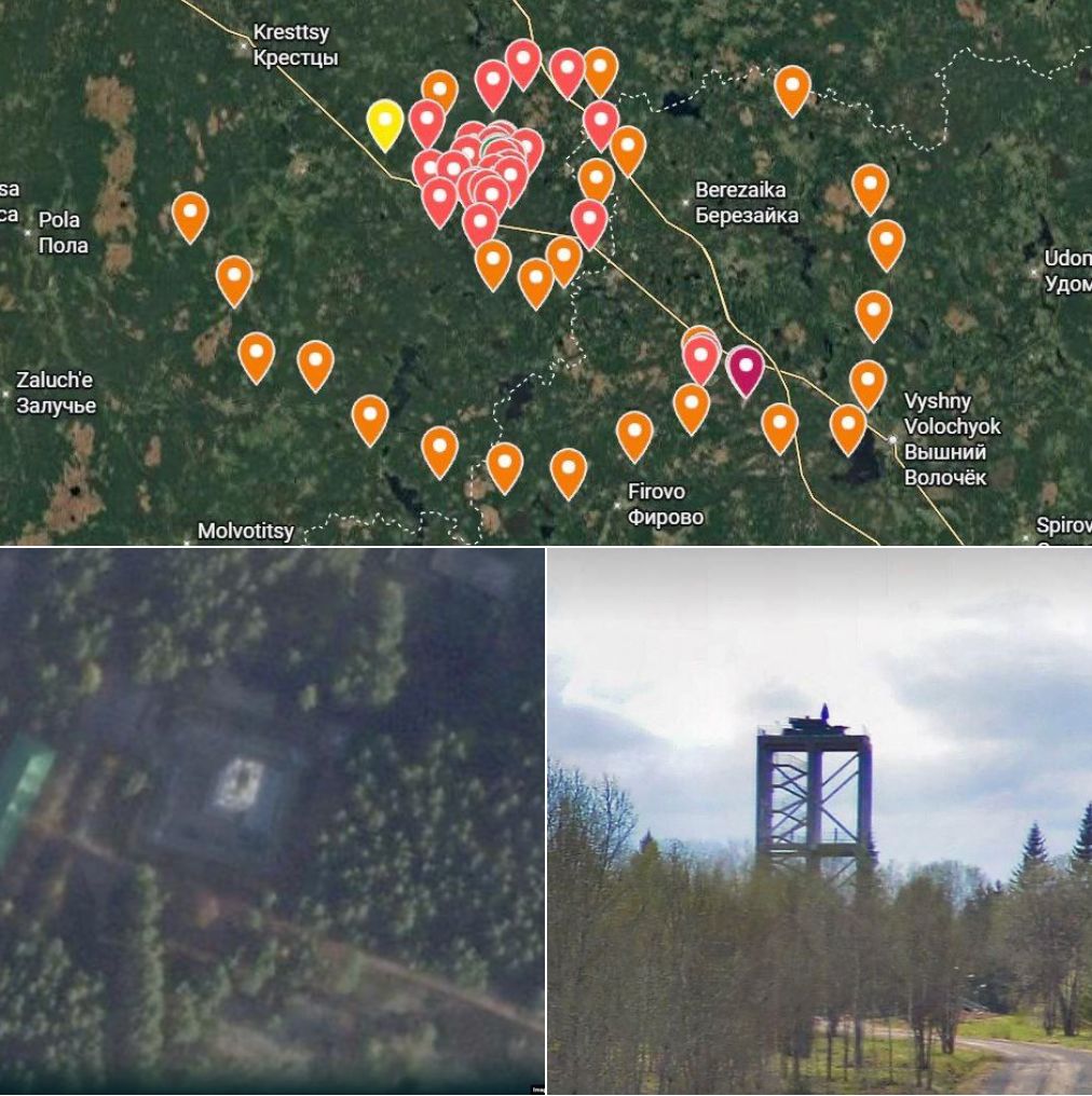 Image in @MarioNawfal's post: 🇷🇺Putin surrounds his retreat like a fortress with 50 air defense towers.
Satellite images show hi…
