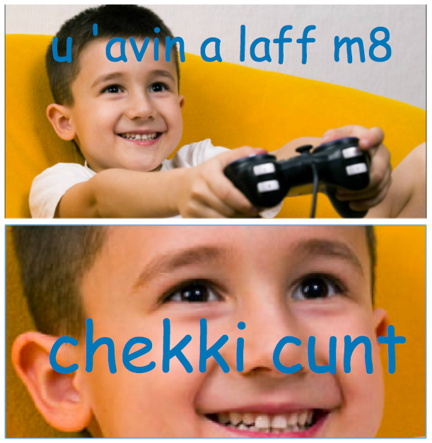 Image in @sneako's post: M8 U HAVIN A FUKIN GIGGLE M8 http://t.co/EmR7CBL0hc