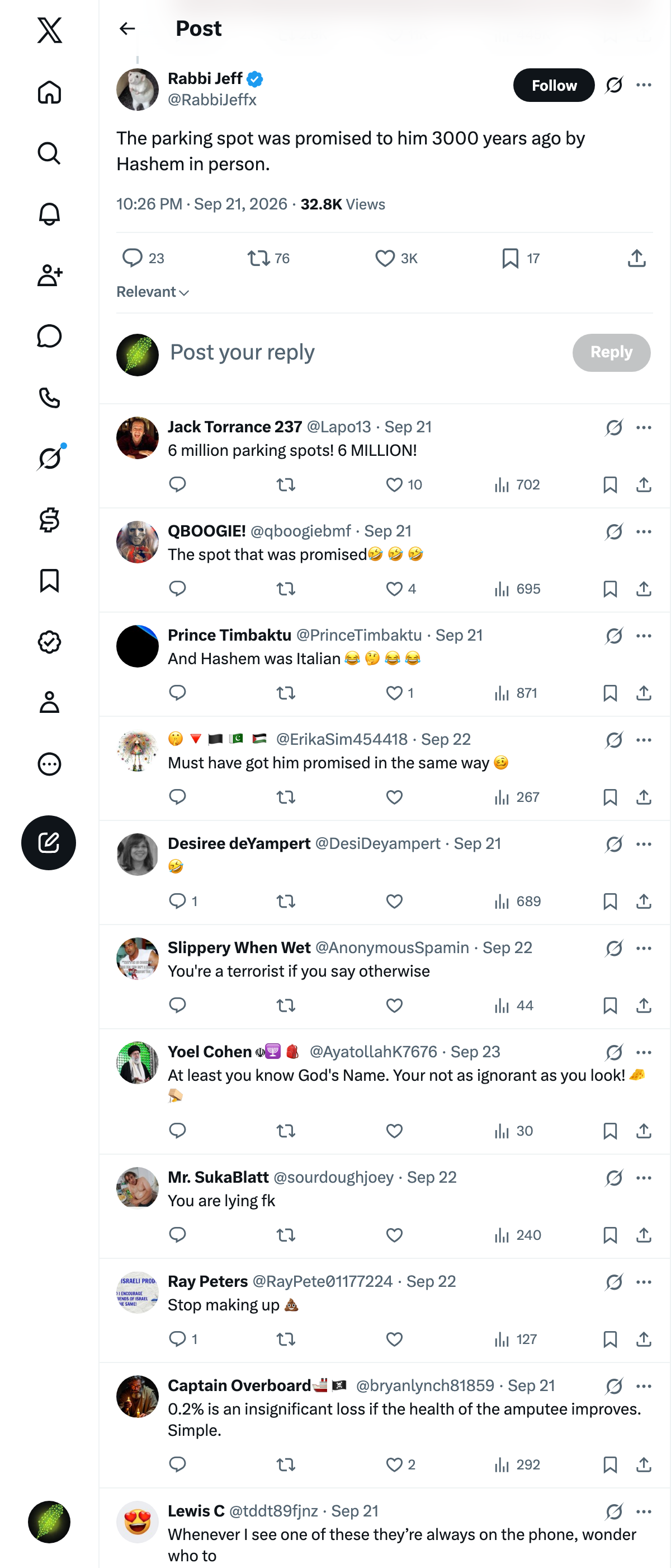 Snapshot 1 of @RabbiJeffx's post from 2026-09-21