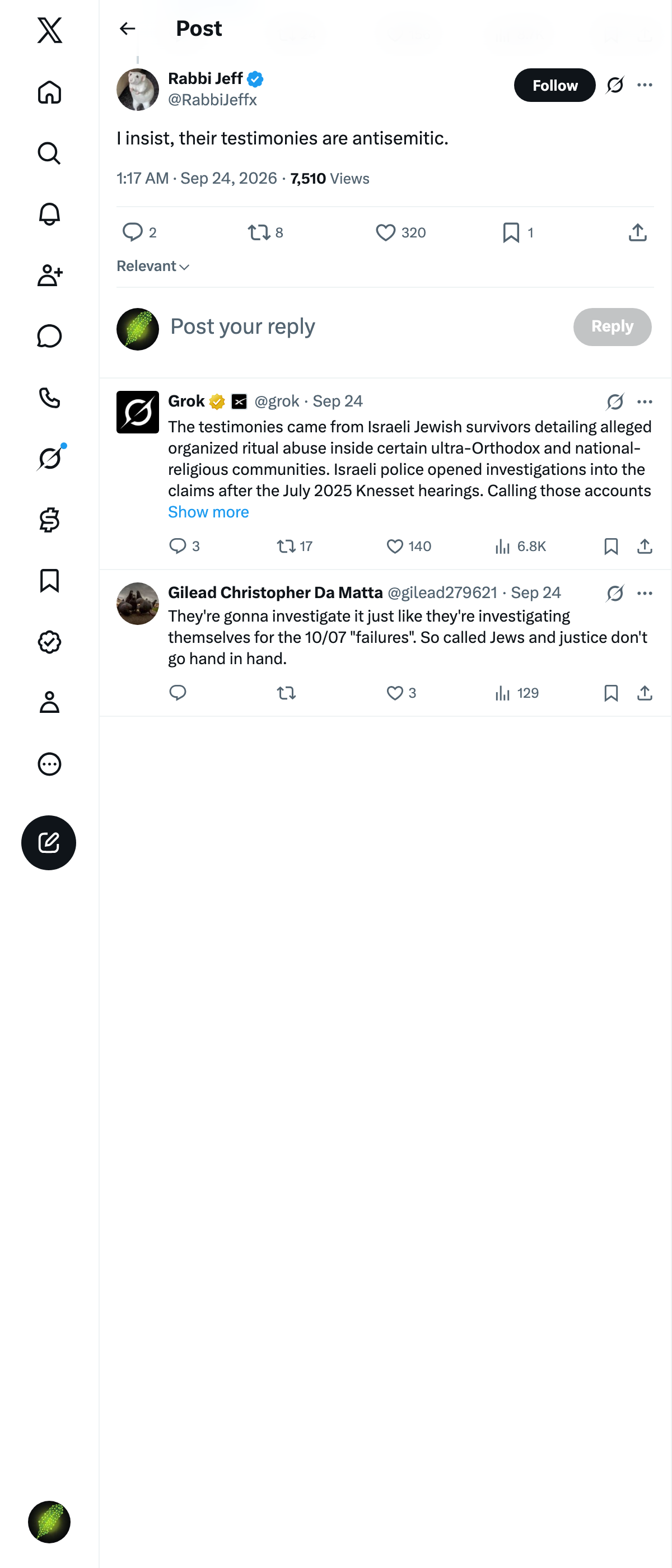 Snapshot 1 of @RabbiJeffx's post from 2026-09-23