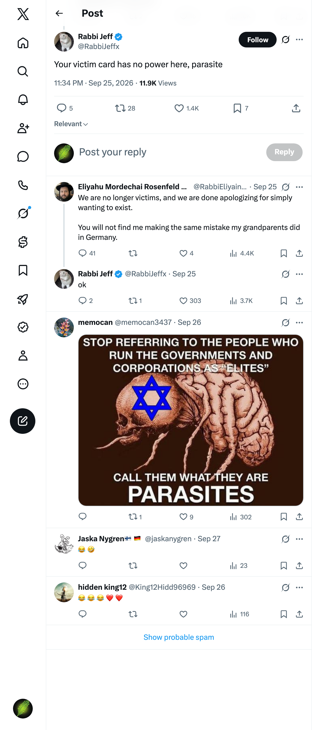 Snapshot 1 of @RabbiJeffx's post from 2026-09-25