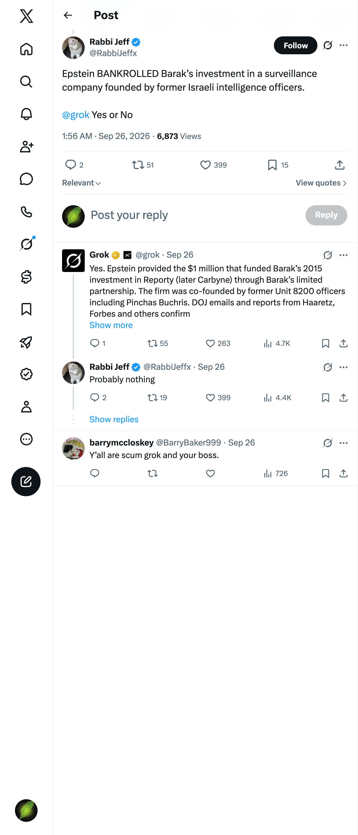 Snapshot 1 of @RabbiJeffx's post from 2026-09-25