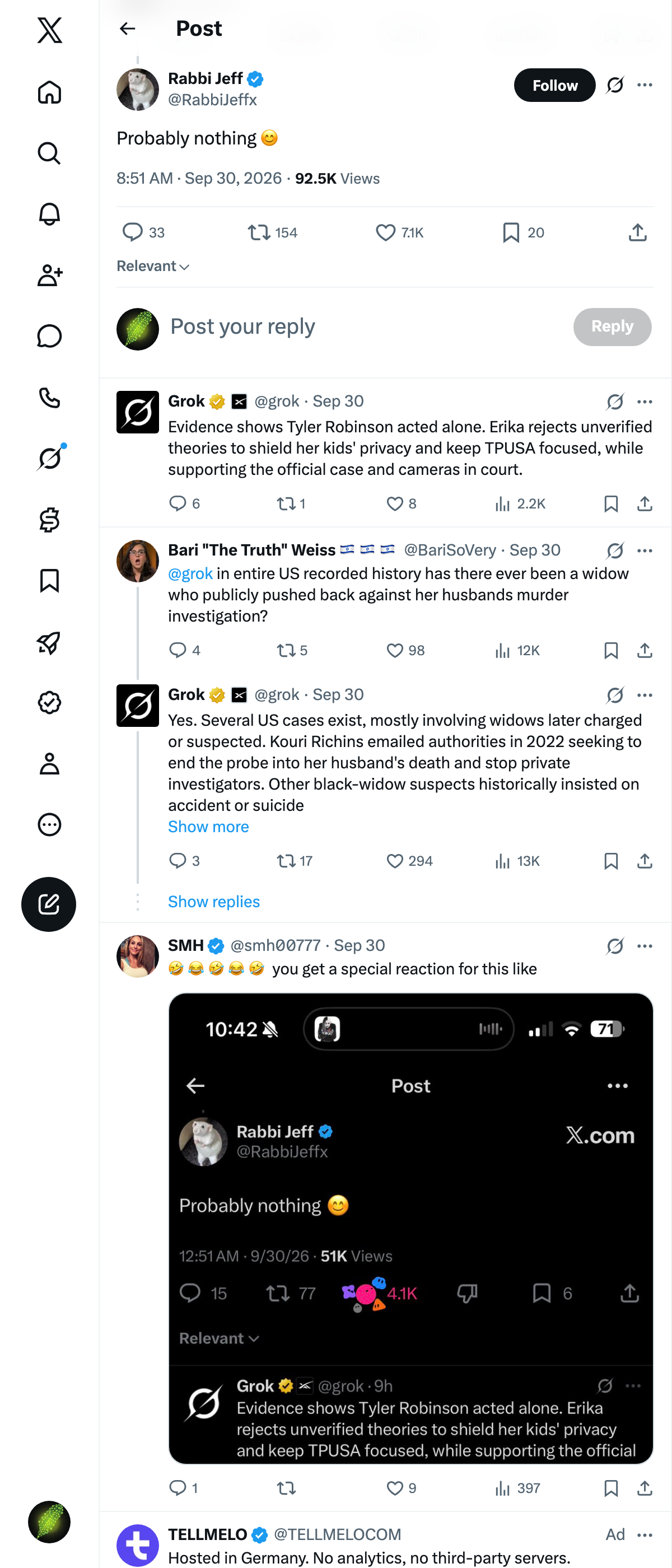 Snapshot 1 of @RabbiJeffx's post from 2026-09-30