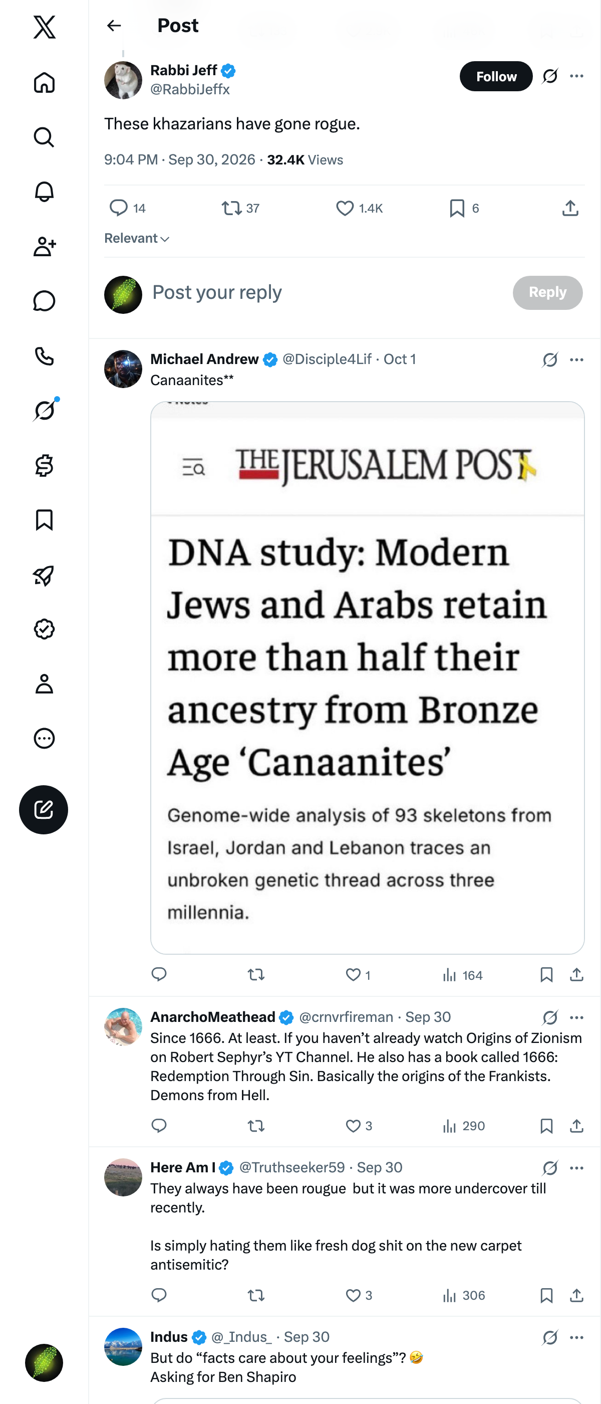 Snapshot 1 of @RabbiJeffx's post from 2026-09-30