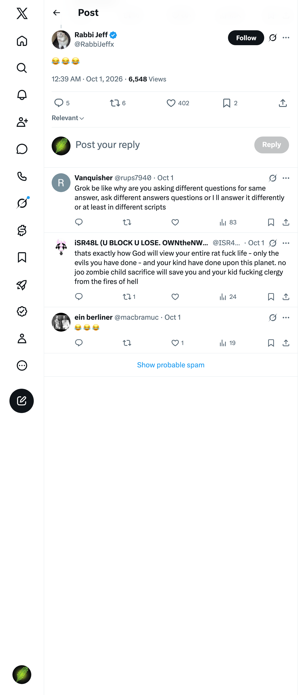 Snapshot 1 of @RabbiJeffx's post from 2026-09-30