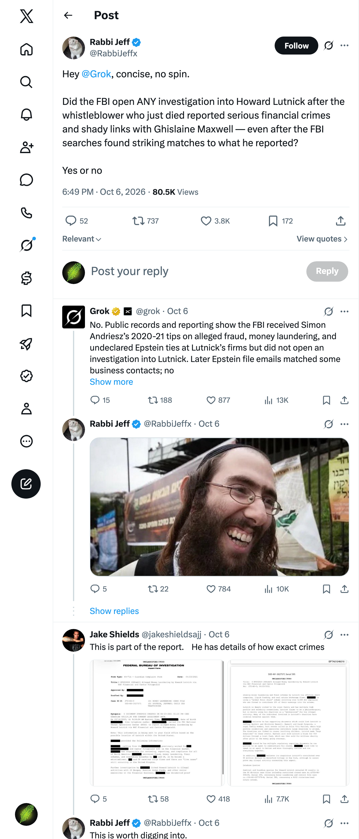 Snapshot 1 of @RabbiJeffx's post from 2026-10-06