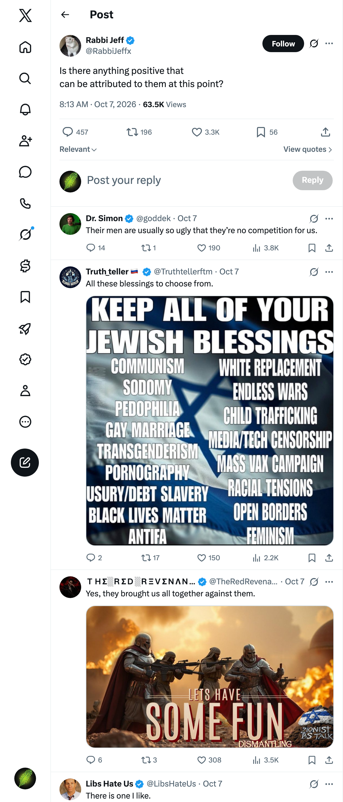 Snapshot 1 of @RabbiJeffx's post from 2026-10-07