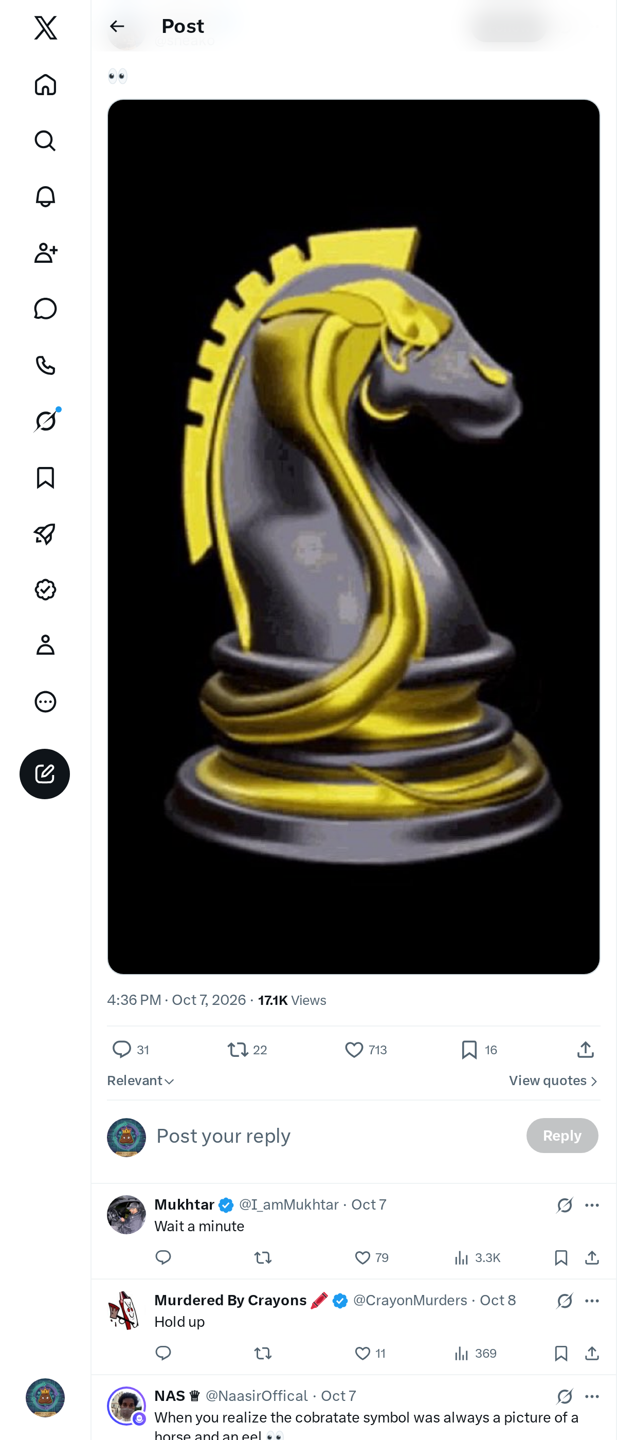 Snapshot 1 of @sneako's post from 2026-10-07