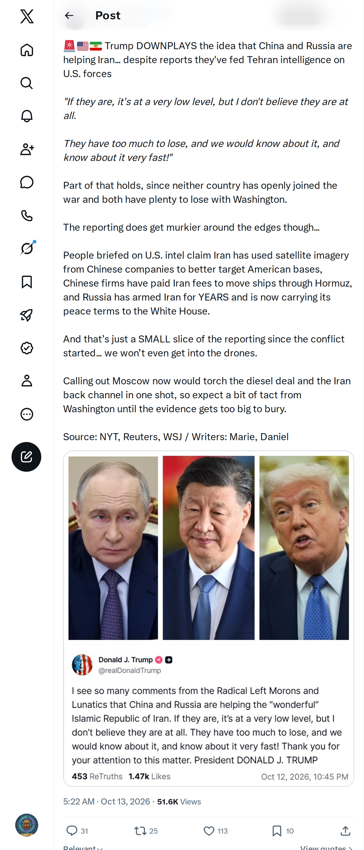 Snapshot 2 of @MarioNawfal's post from 2026-10-13