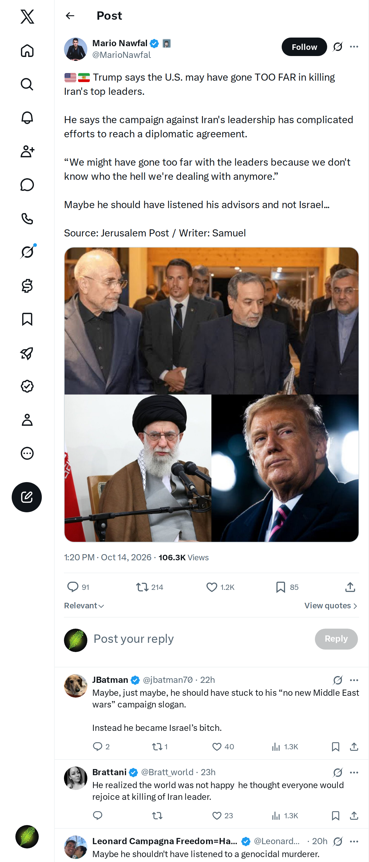 Snapshot 2 of @MarioNawfal's post from 2026-10-14