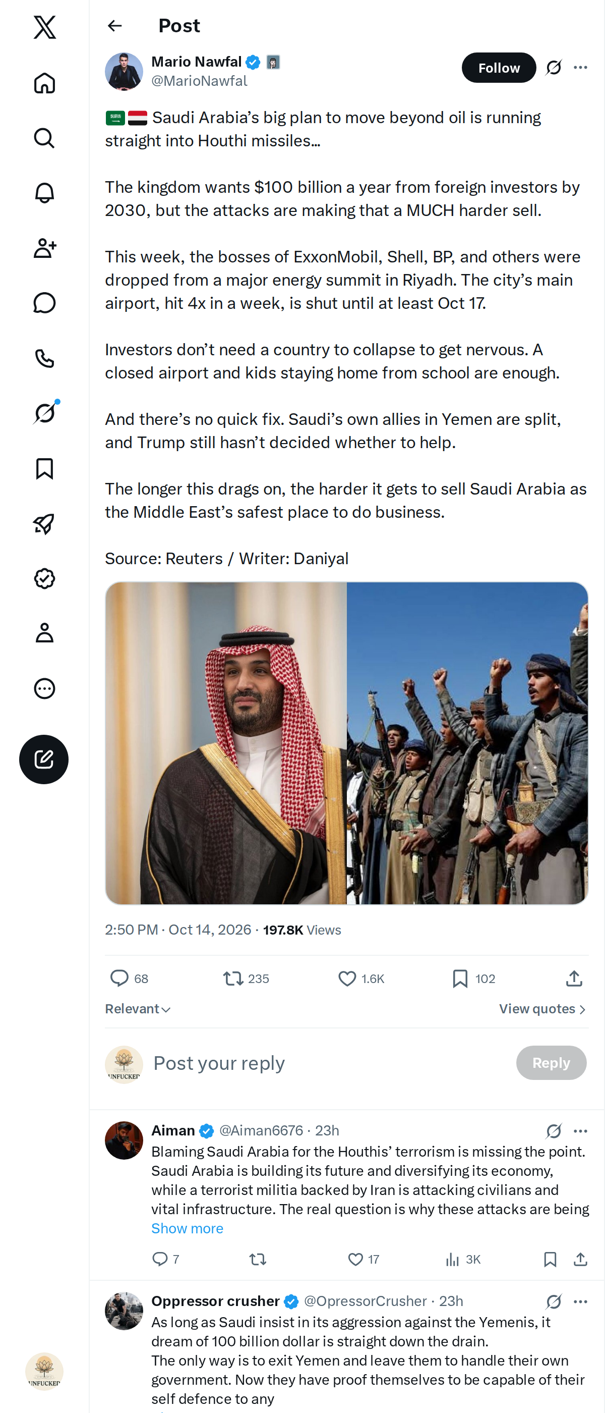 Snapshot 2 of @MarioNawfal's post from 2026-10-14
