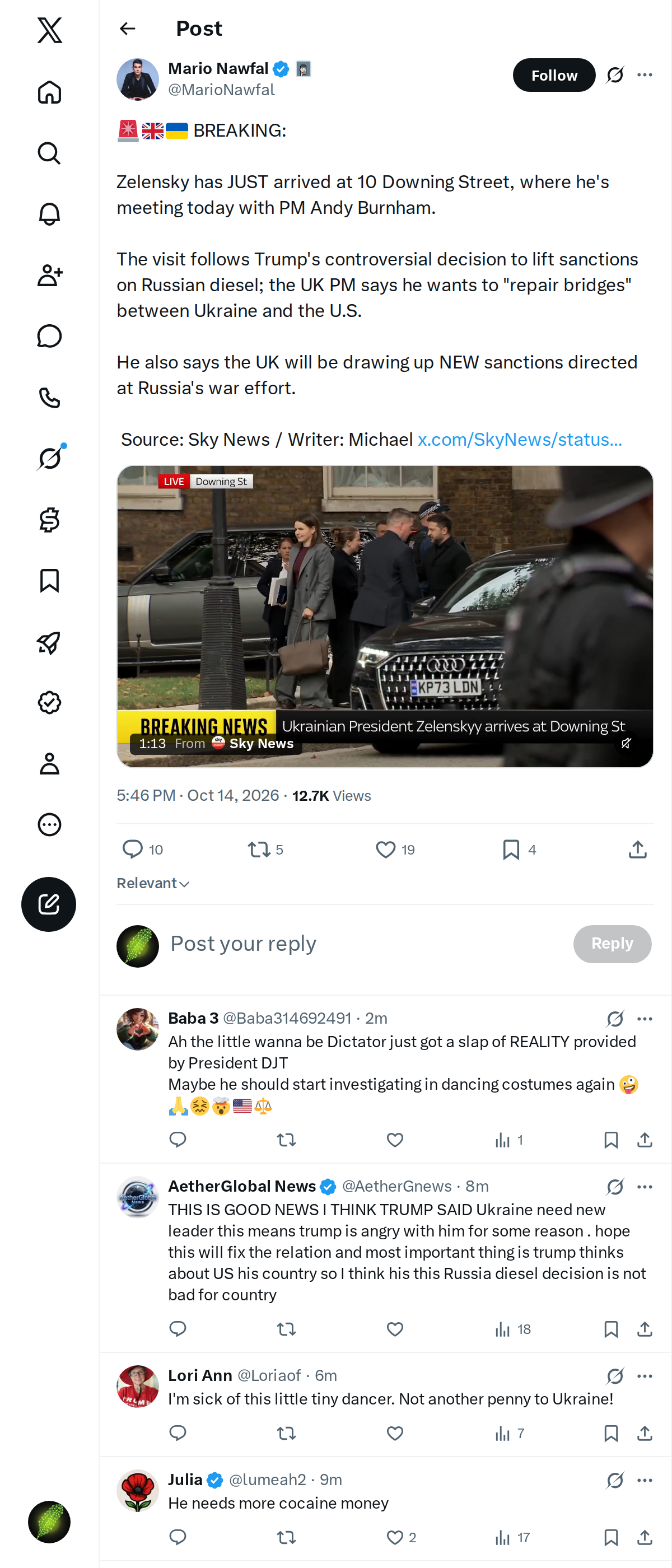 Snapshot 1 of @MarioNawfal's post from 2026-10-14