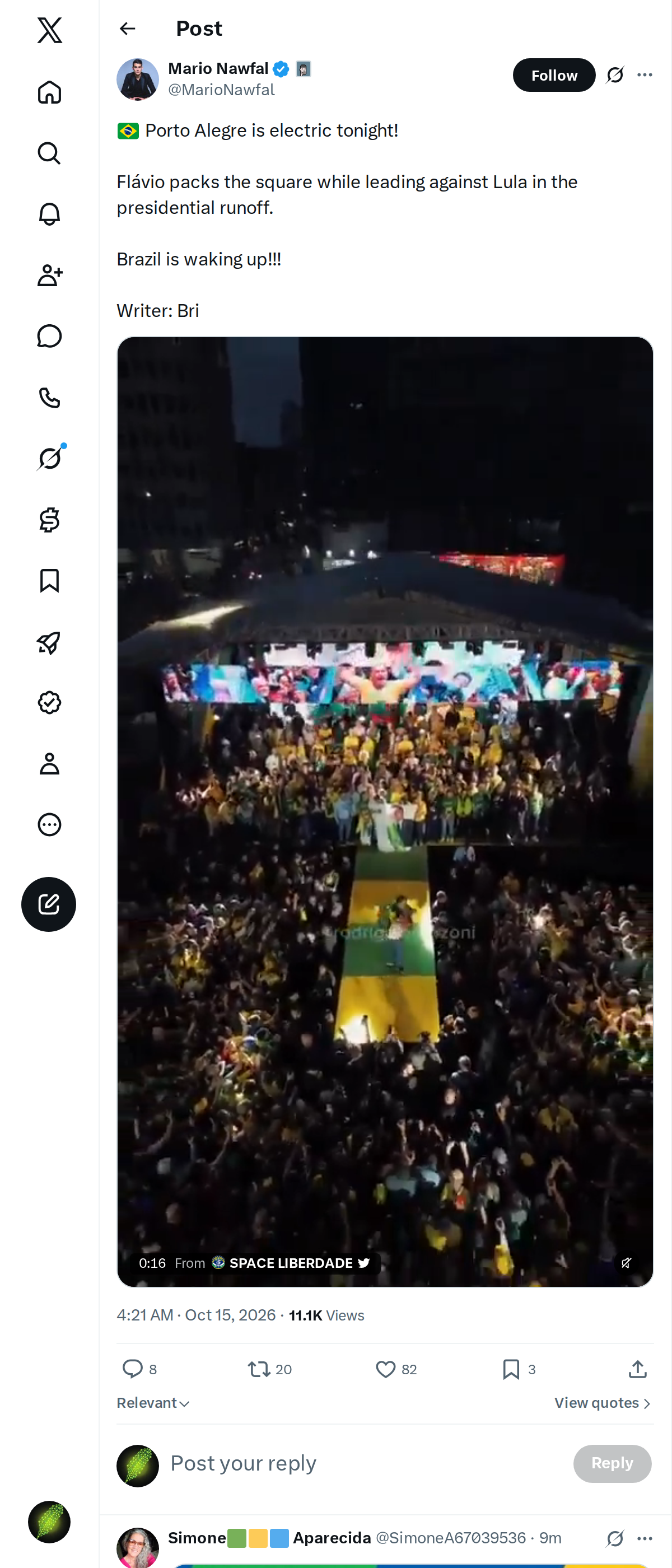 Snapshot 1 of @MarioNawfal's post from 2026-10-15