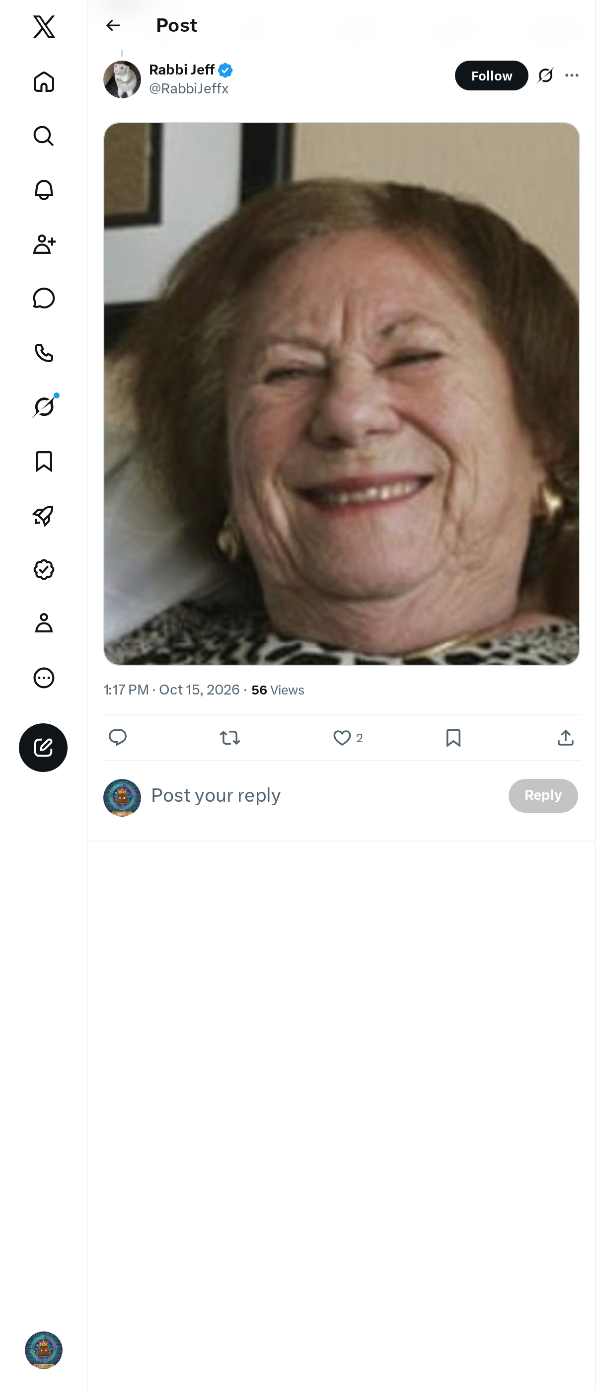 Snapshot 1 of @RabbiJeffx's post from 2026-10-15