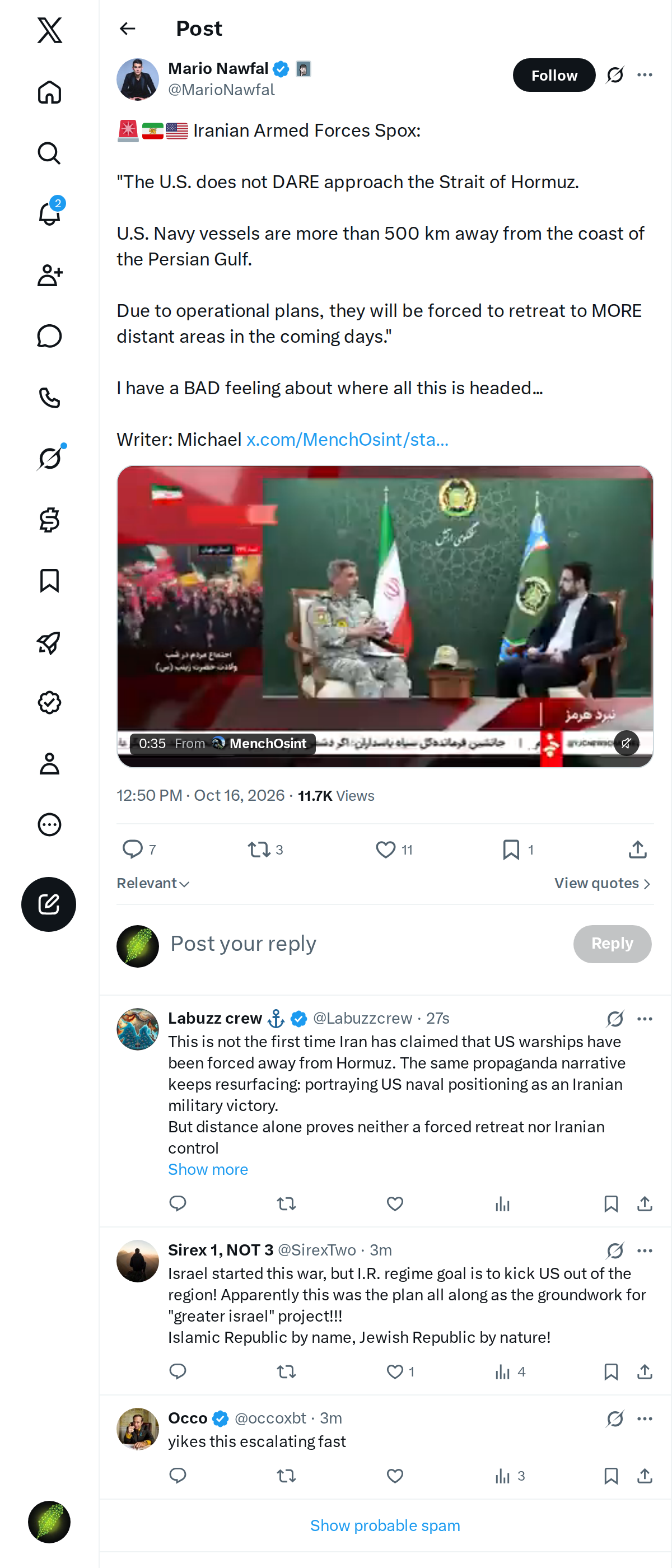 Snapshot 1 of @MarioNawfal's post from 2026-10-16