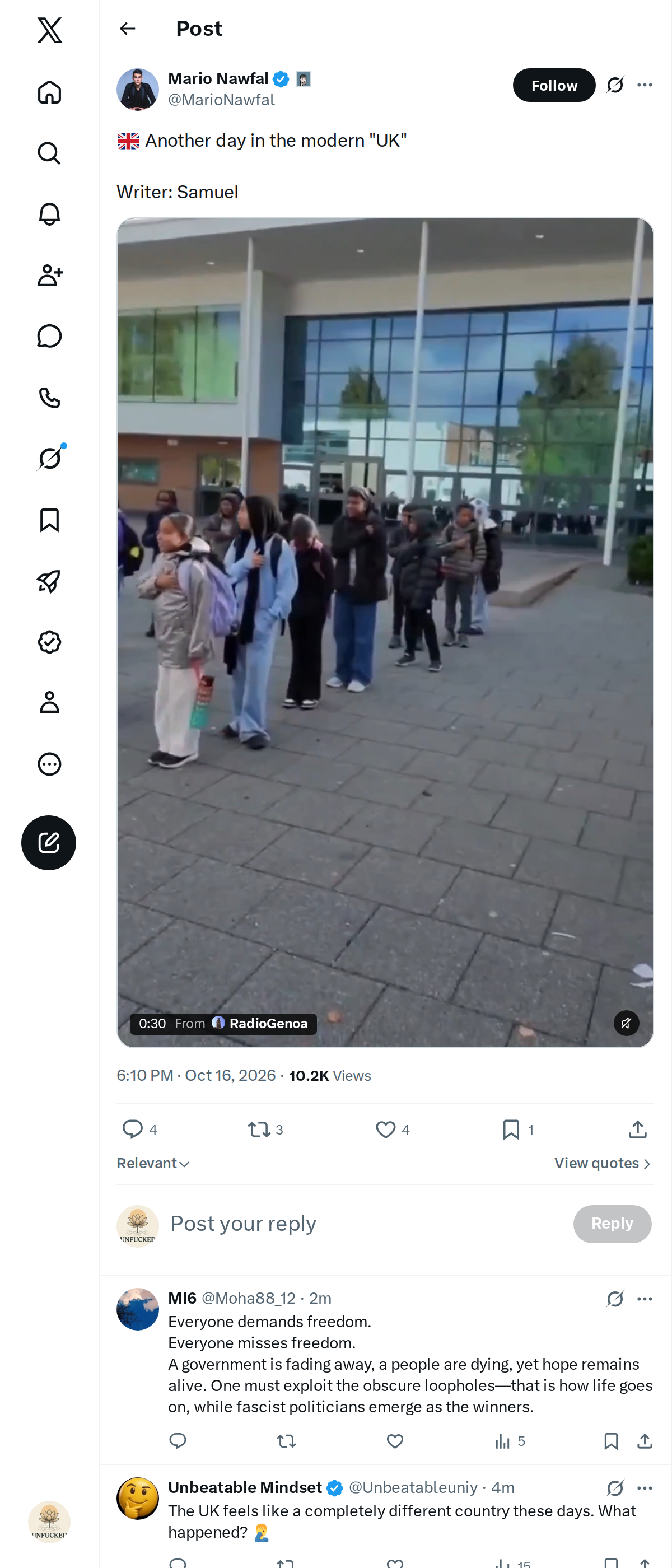 Snapshot 1 of @MarioNawfal's post from 2026-10-16