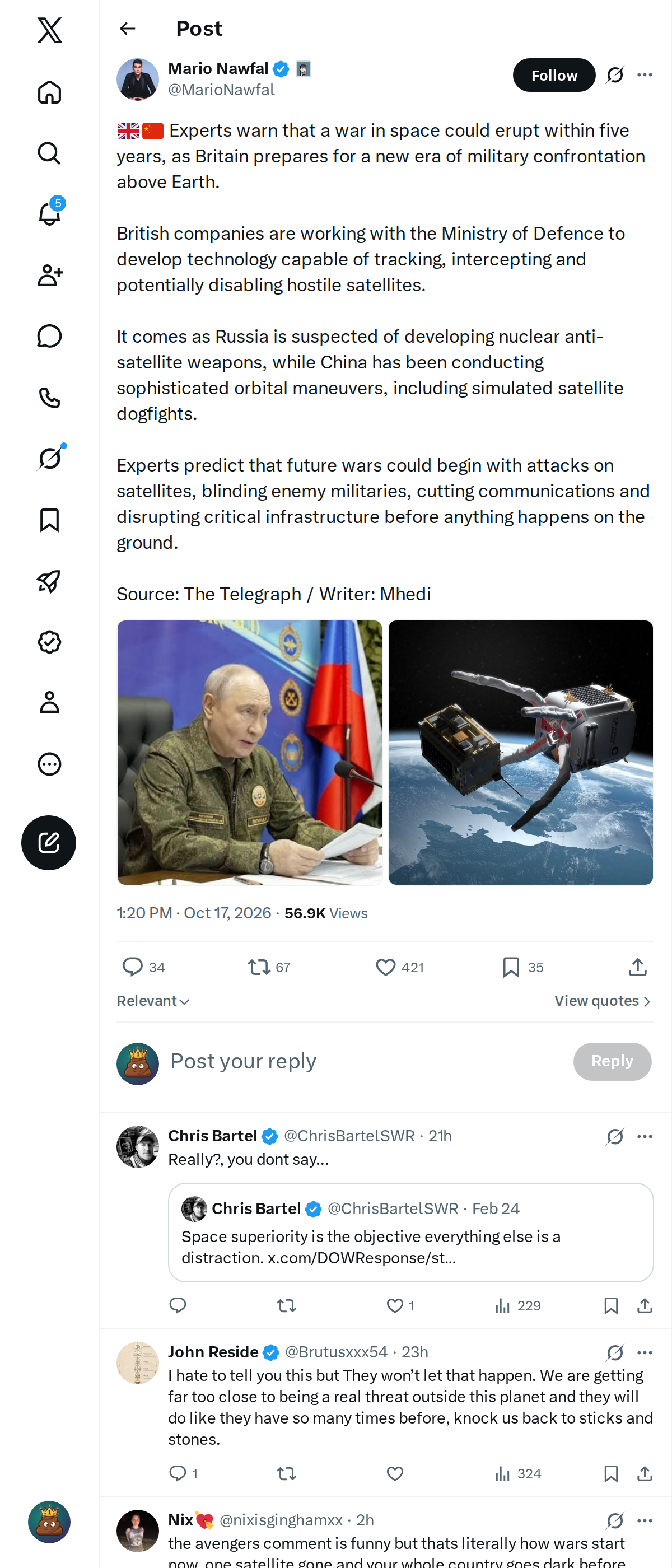 Snapshot 2 of @MarioNawfal's post from 2026-10-17