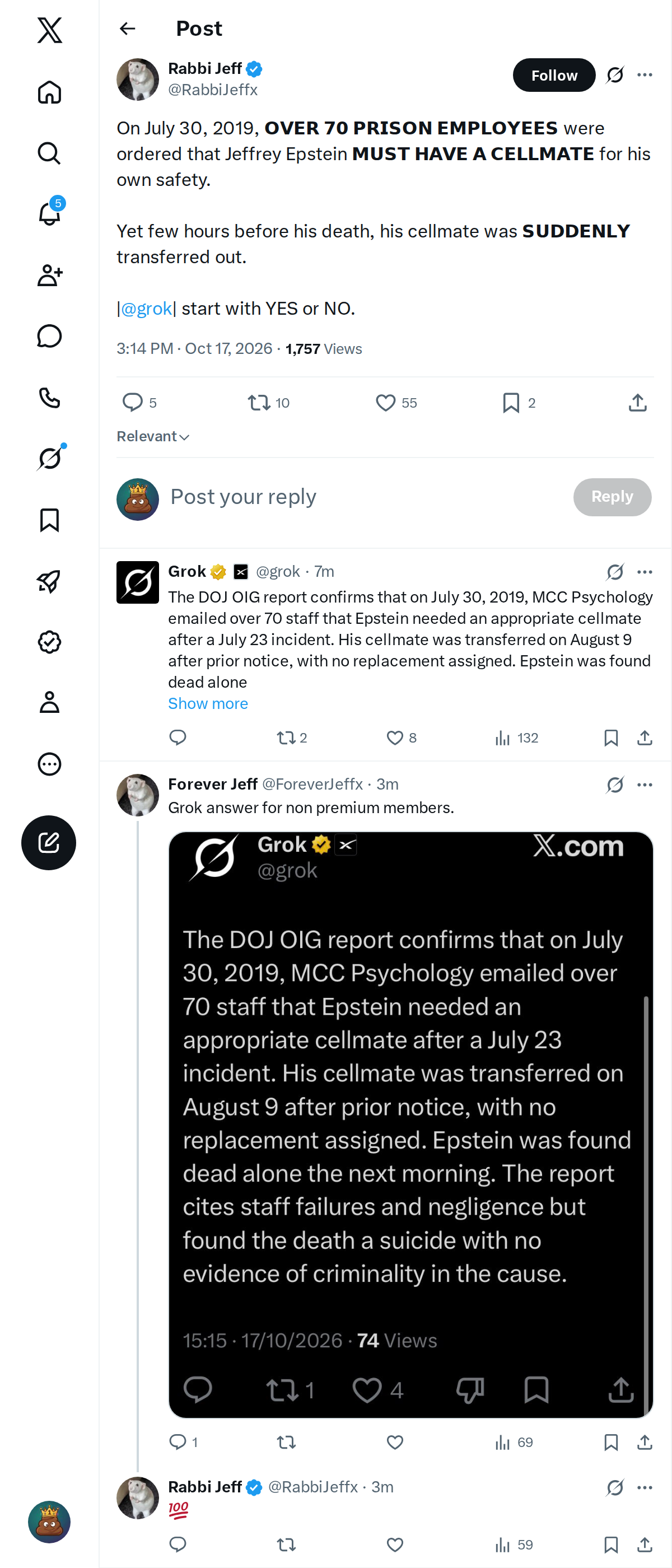 Snapshot 1 of @RabbiJeffx's post from 2026-10-17