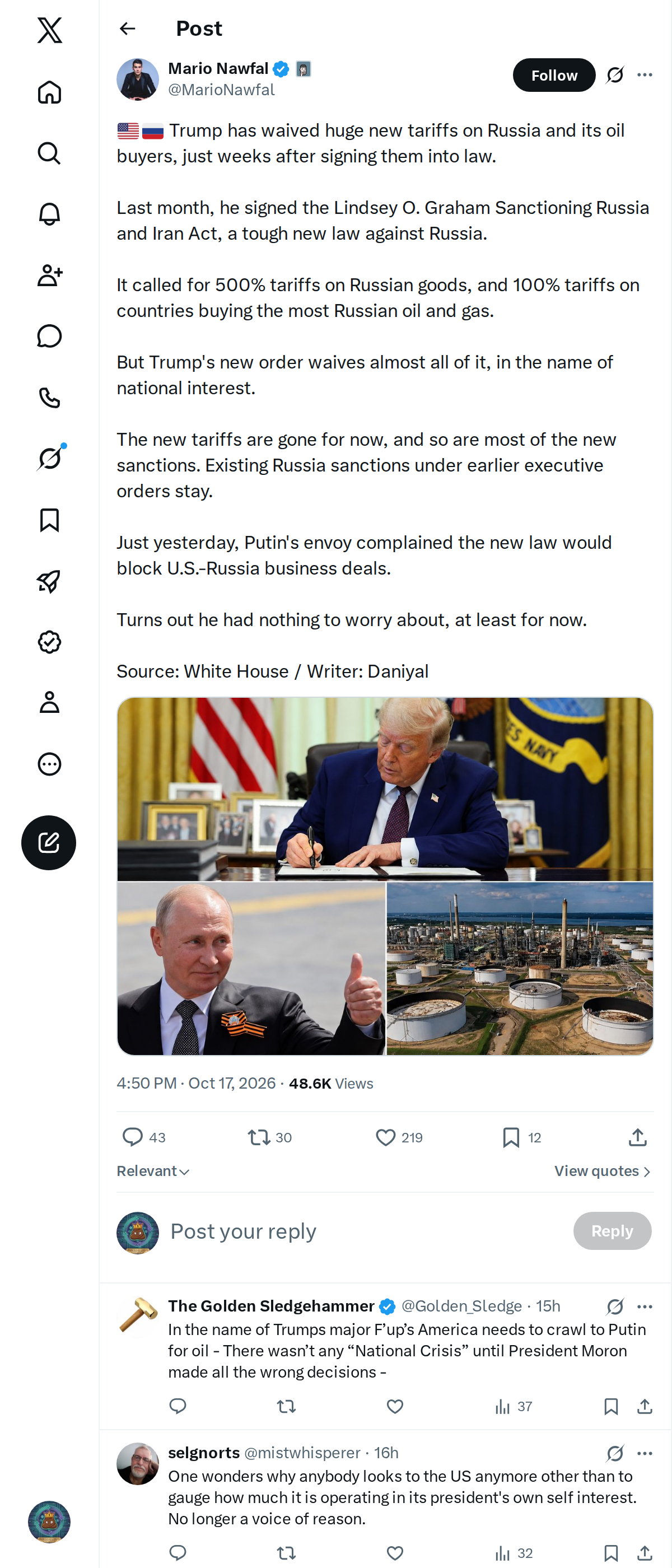 Snapshot 2 of @MarioNawfal's post from 2026-10-17