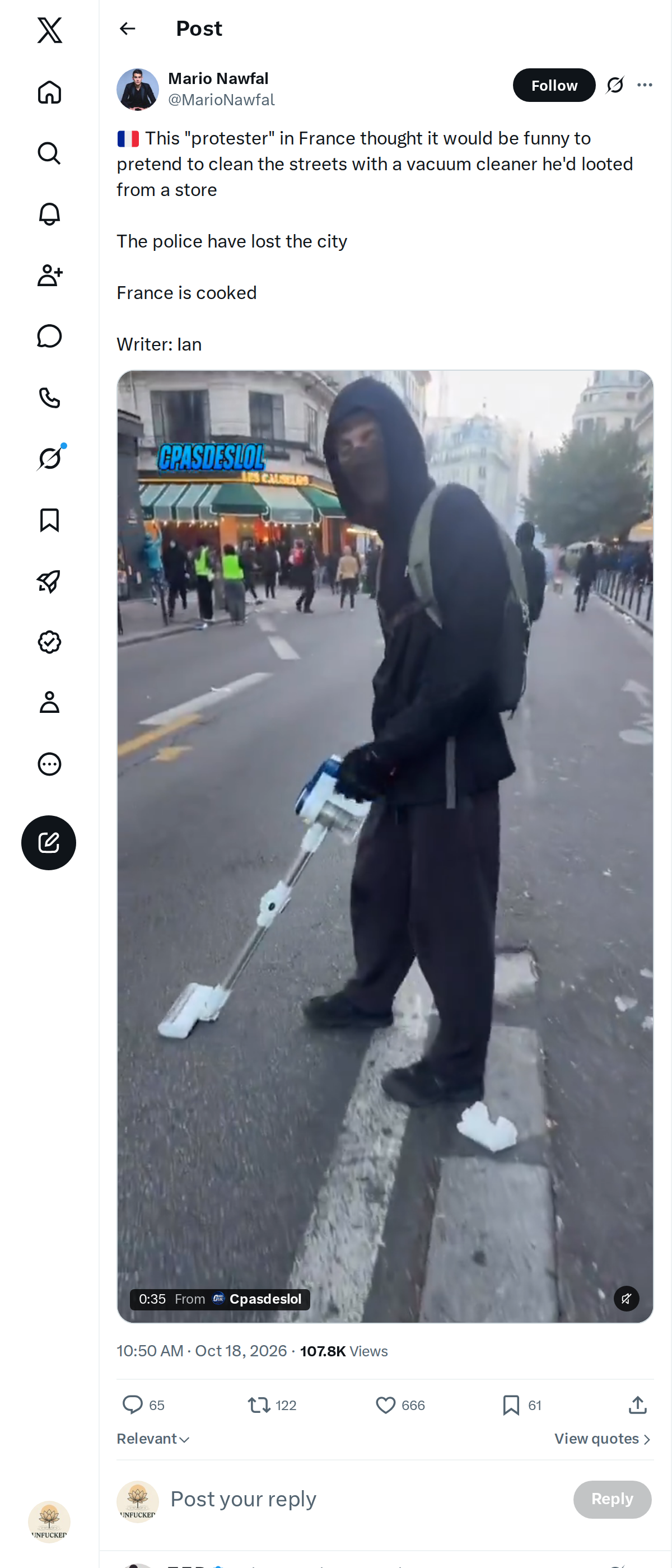 Snapshot 2 of @MarioNawfal's post from 2026-10-18
