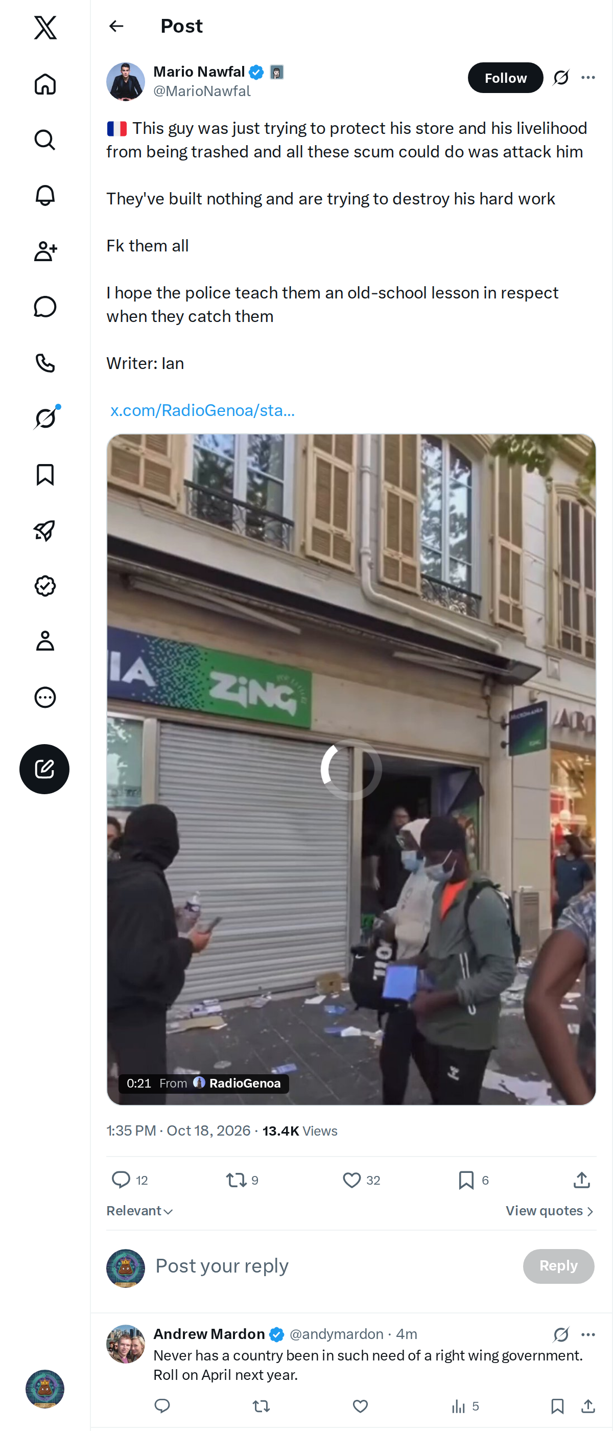 Snapshot 1 of @MarioNawfal's post from 2026-10-18