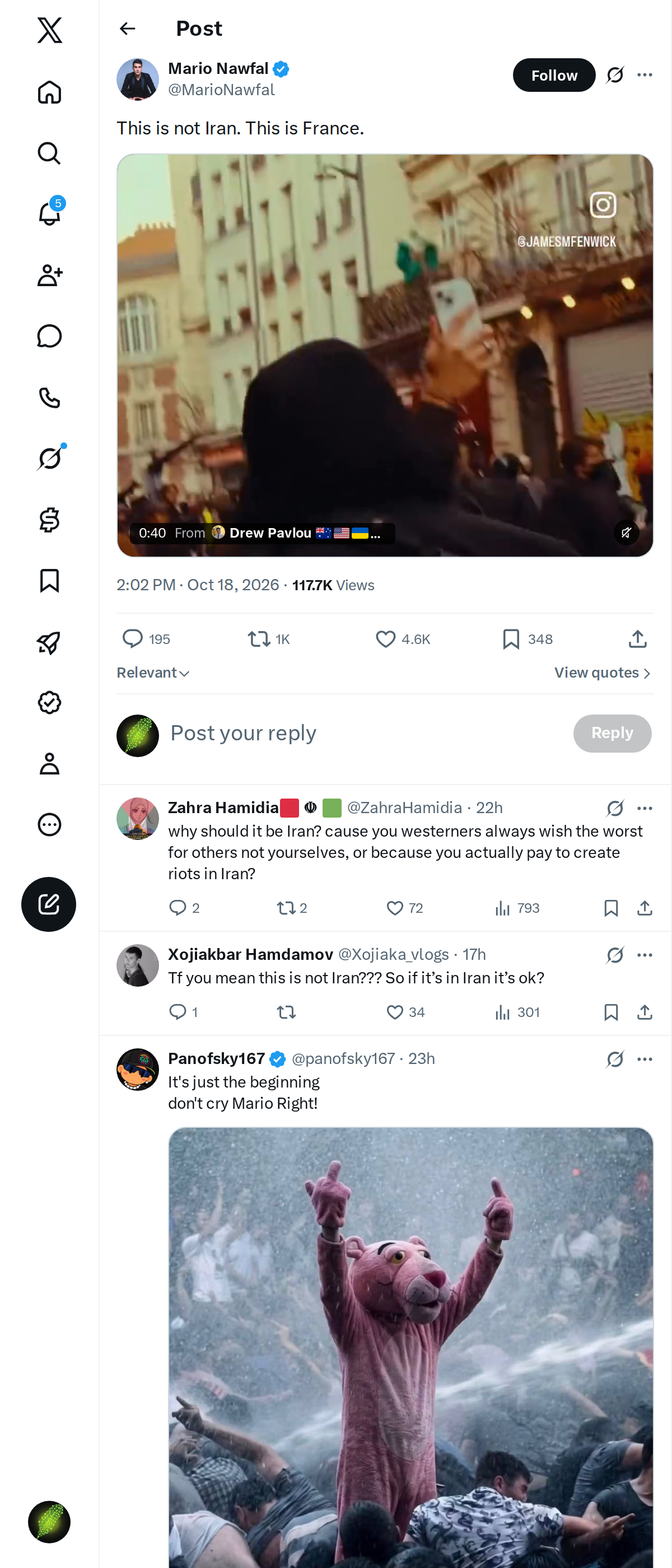 Snapshot 2 of @MarioNawfal's post from 2026-10-18