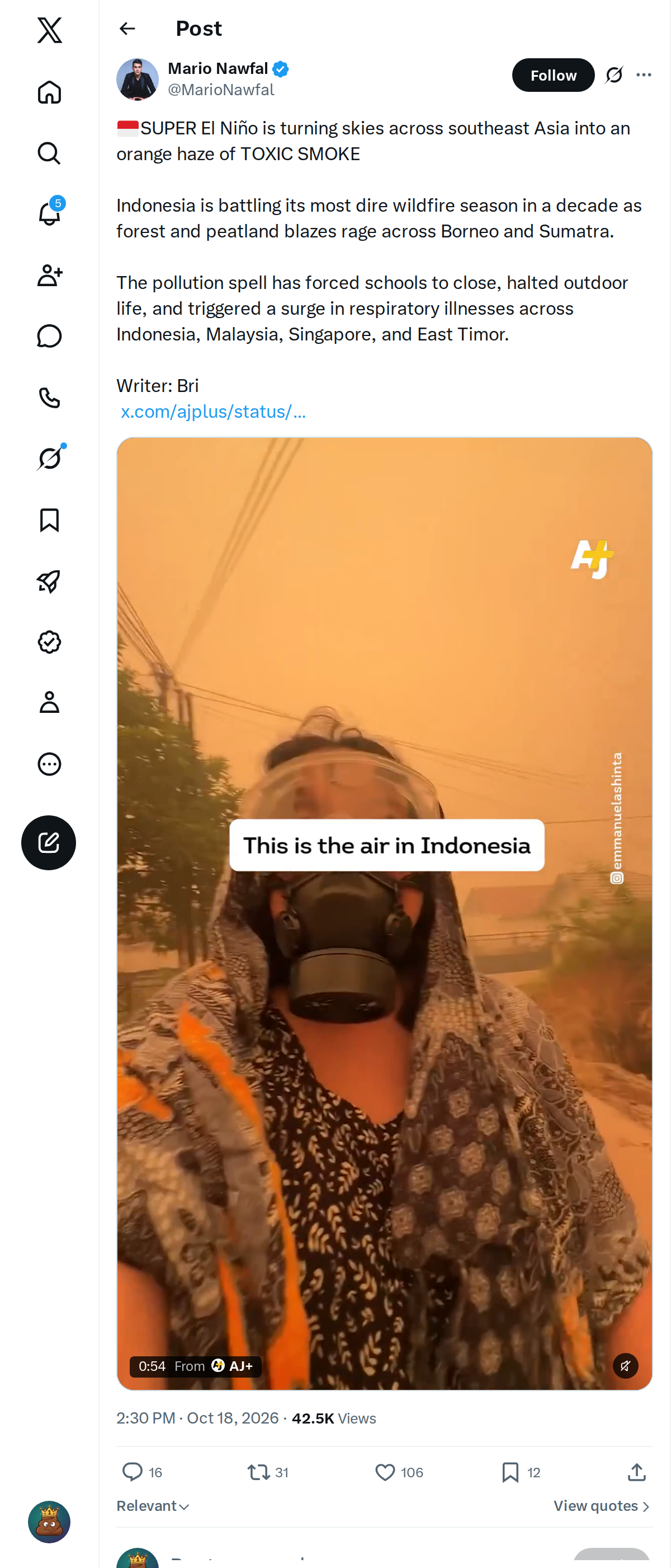 Snapshot 2 of @MarioNawfal's post from 2026-10-18