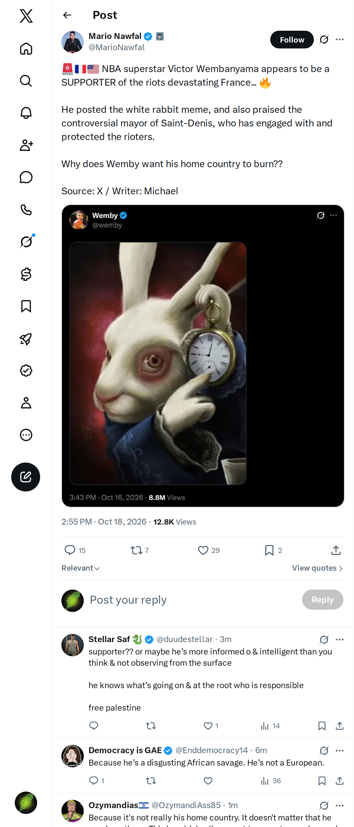Snapshot 1 of @MarioNawfal's post from 2026-10-18