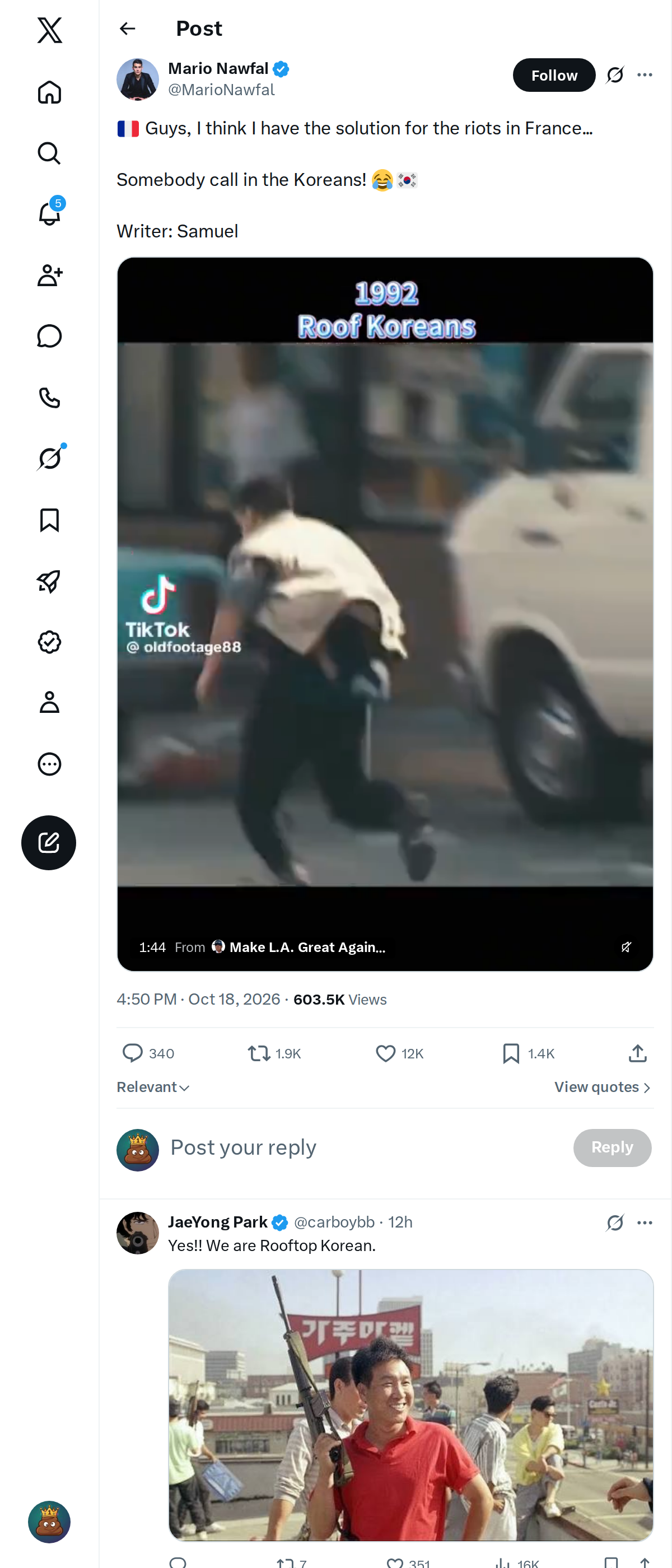 Snapshot 2 of @MarioNawfal's post from 2026-10-18