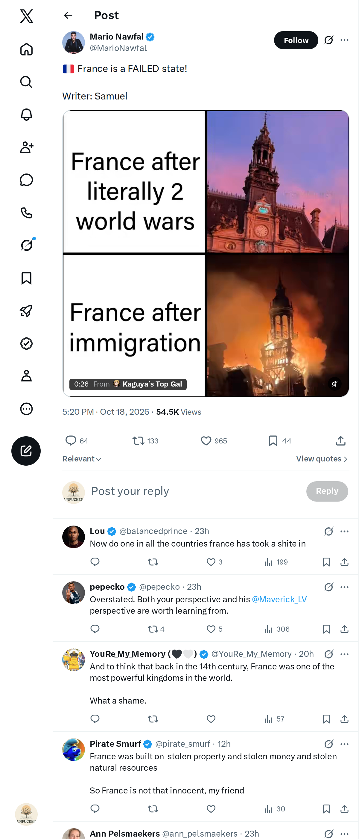 Snapshot 2 of @MarioNawfal's post from 2026-10-18