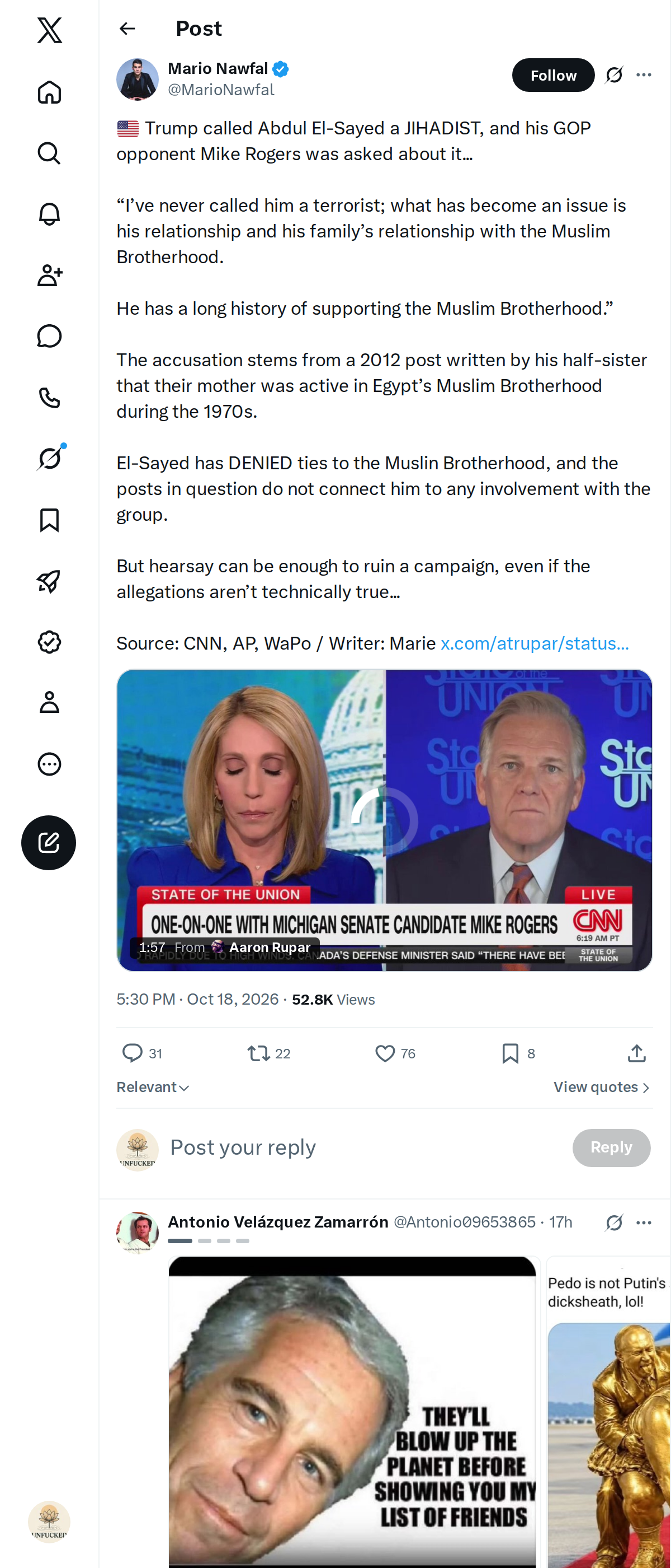 Snapshot 2 of @MarioNawfal's post from 2026-10-18