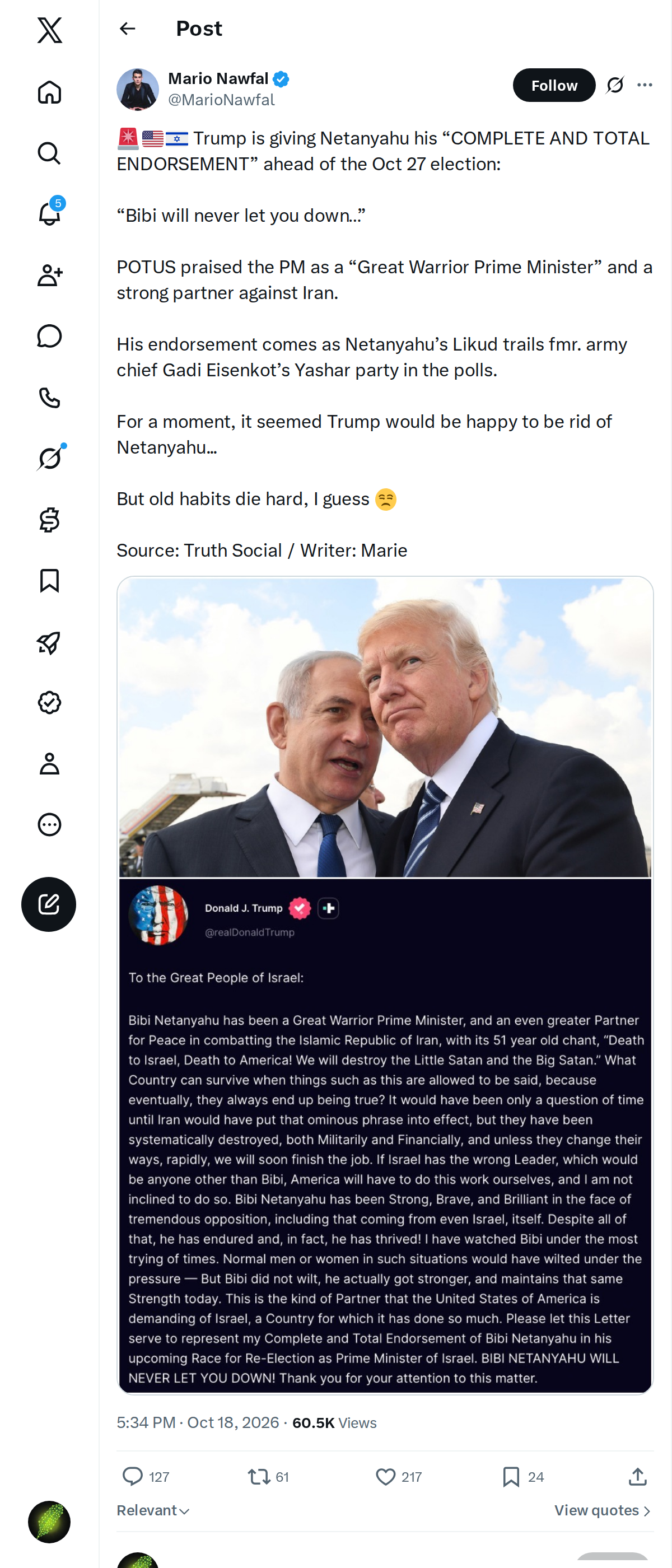 Snapshot 2 of @MarioNawfal's post from 2026-10-18