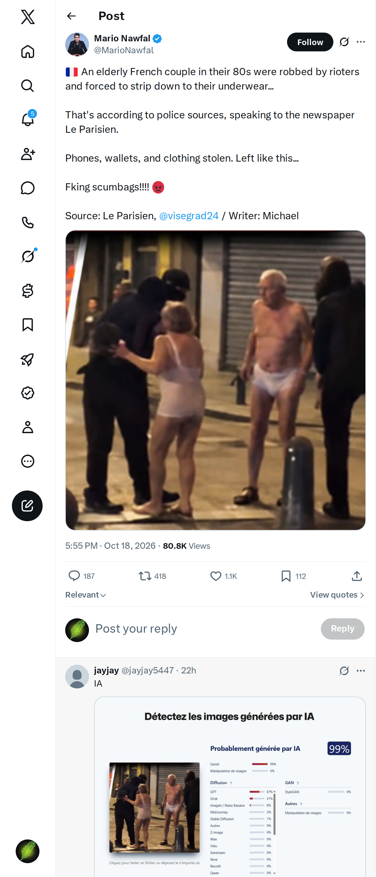 Snapshot 2 of @MarioNawfal's post from 2026-10-18