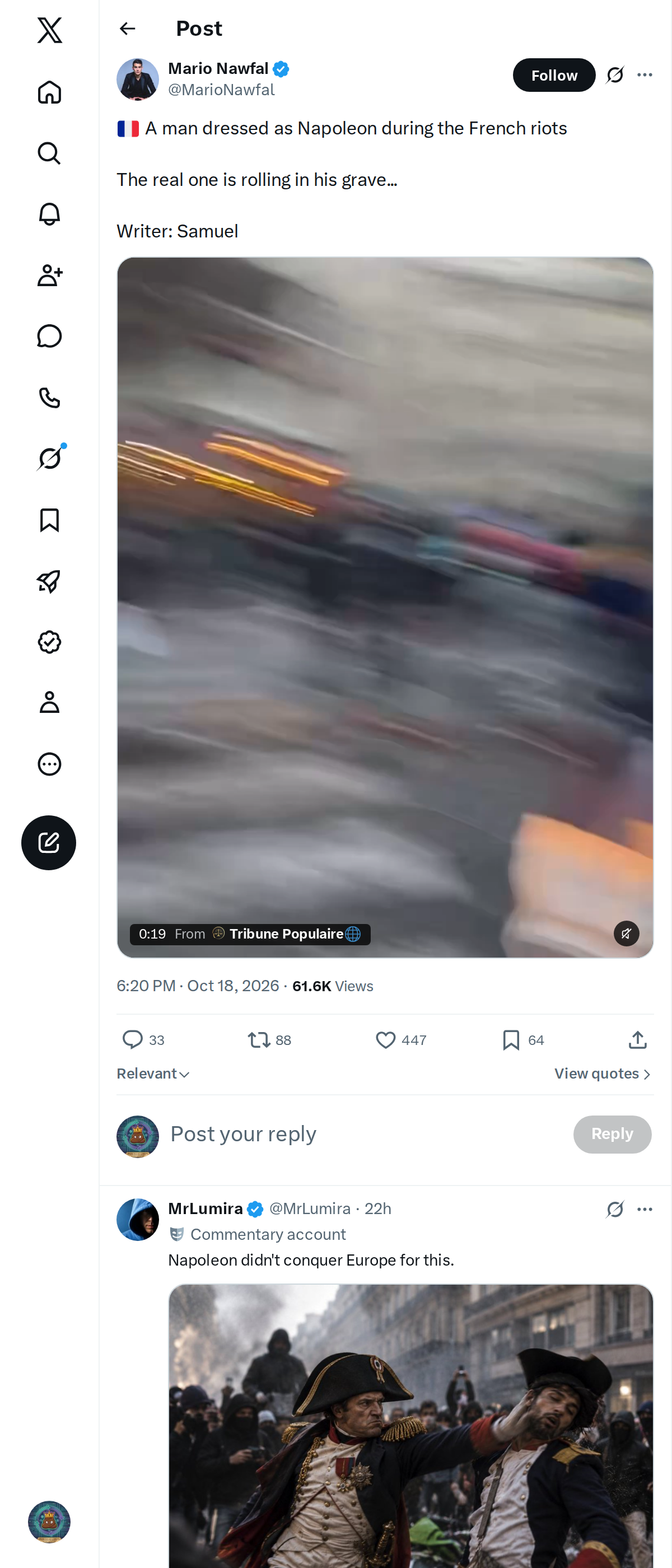 Snapshot 2 of @MarioNawfal's post from 2026-10-18