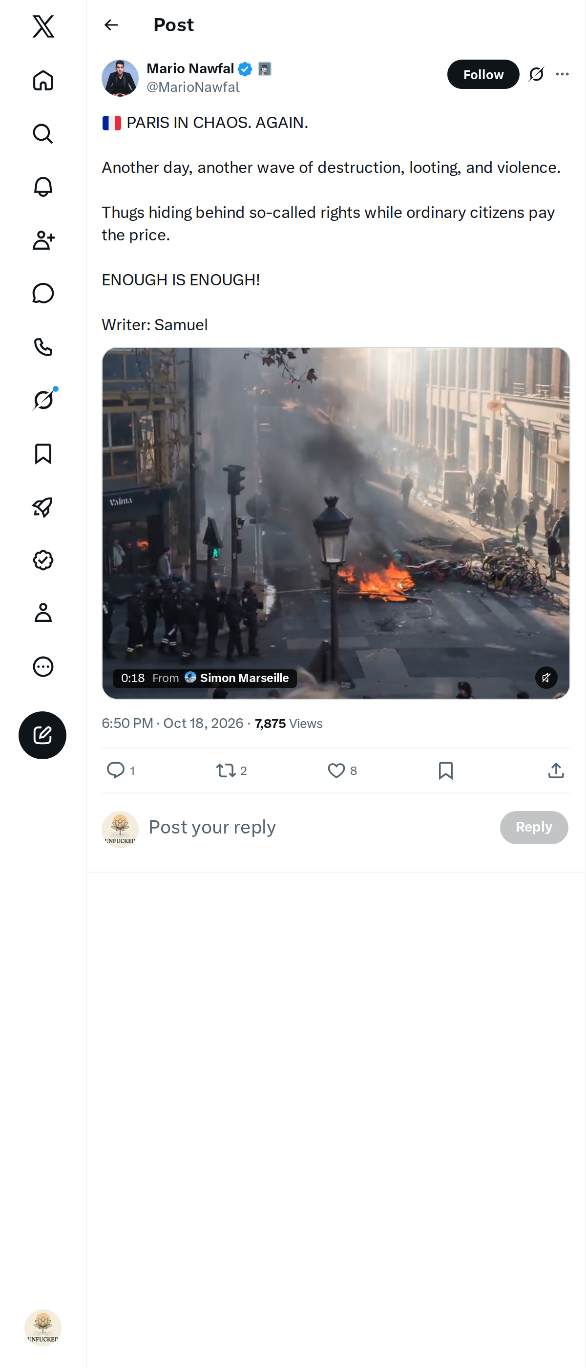 Snapshot 1 of @MarioNawfal's post from 2026-10-18