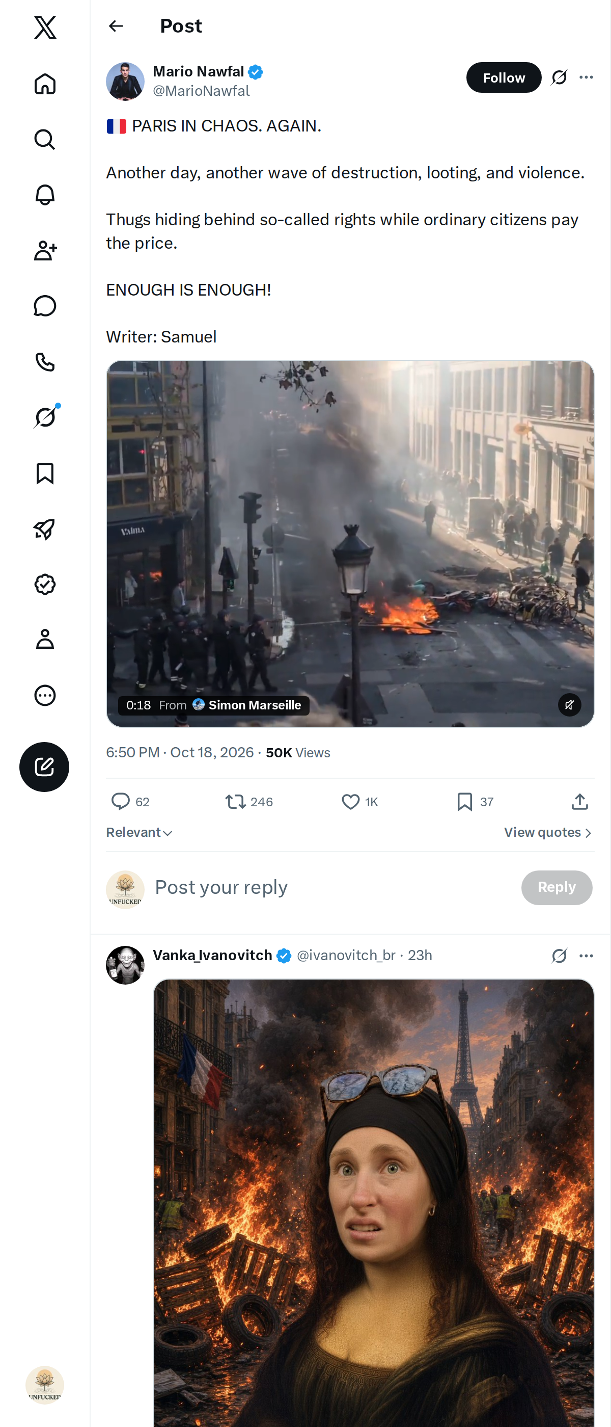 Snapshot 2 of @MarioNawfal's post from 2026-10-18