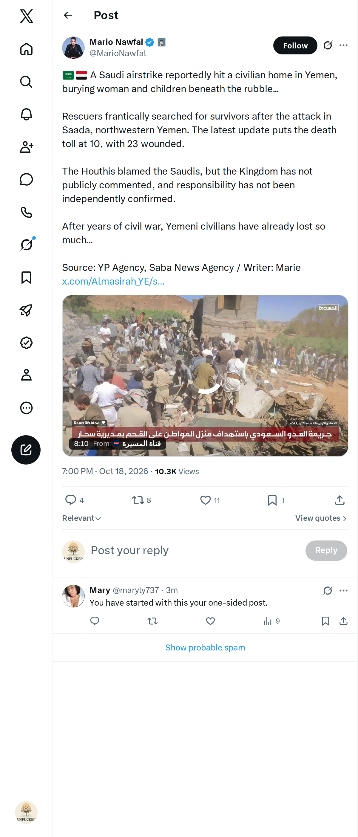 Snapshot 1 of @MarioNawfal's post from 2026-10-18