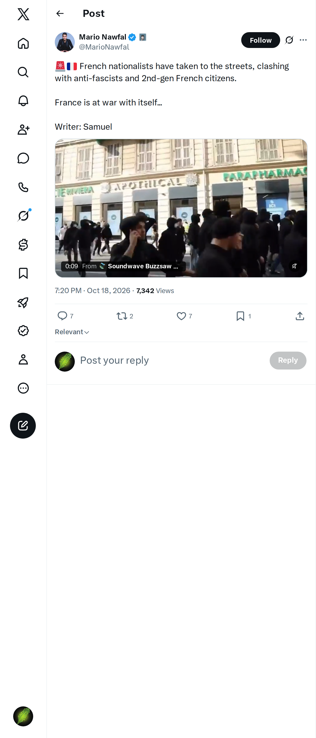 Snapshot 1 of @MarioNawfal's post from 2026-10-18