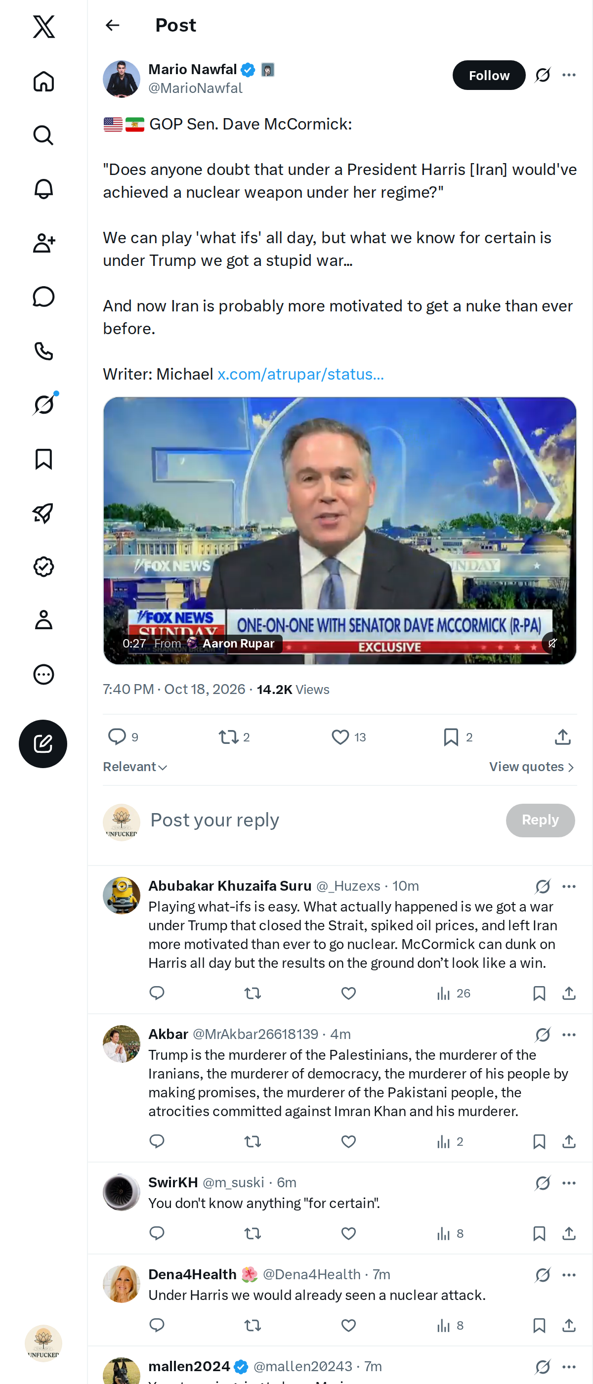 Snapshot 1 of @MarioNawfal's post from 2026-10-18
