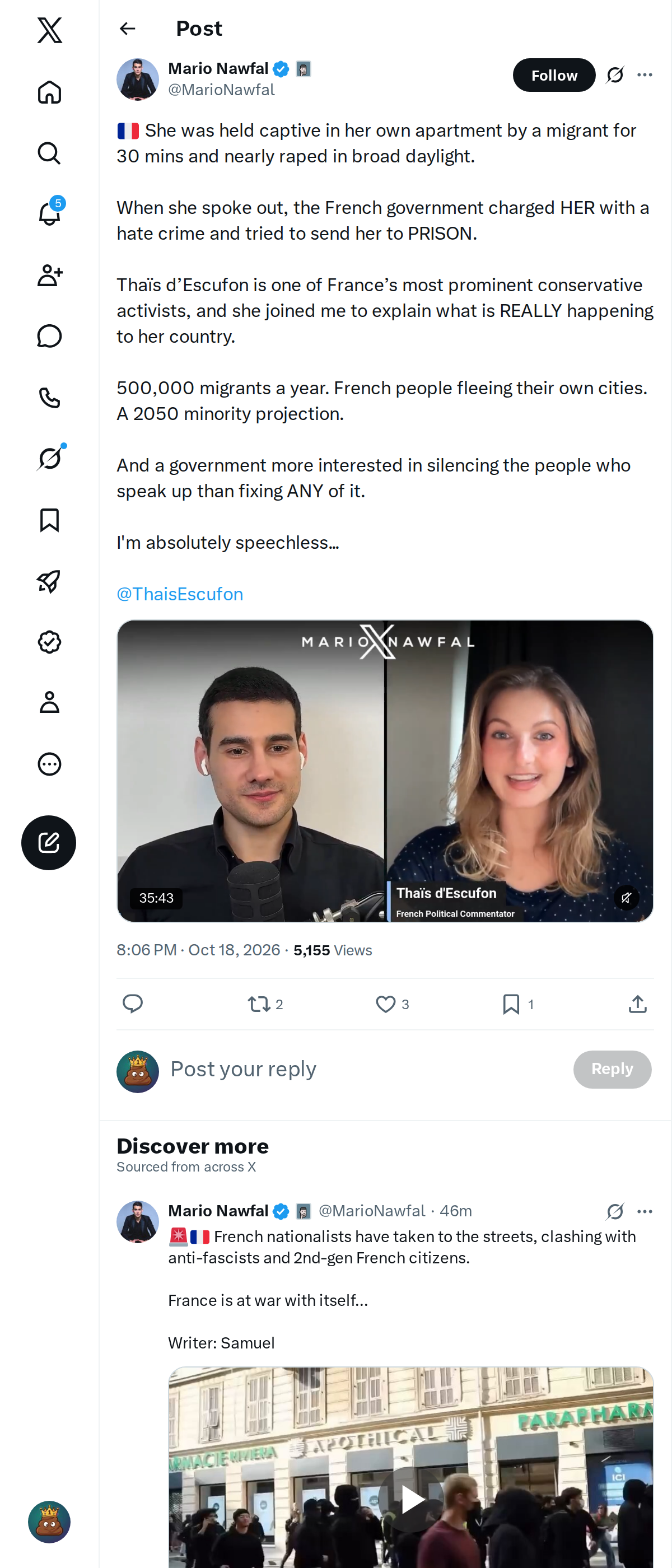 Snapshot 1 of @MarioNawfal's post from 2026-10-18