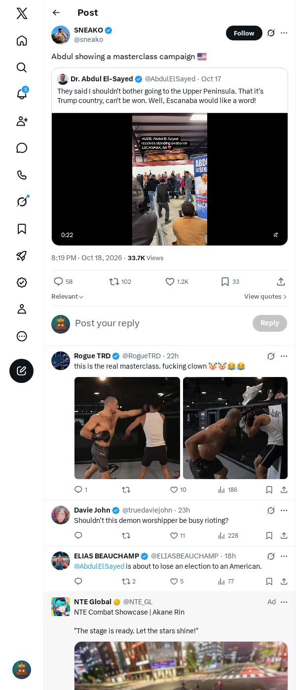 Snapshot 2 of @sneako's post from 2026-10-18