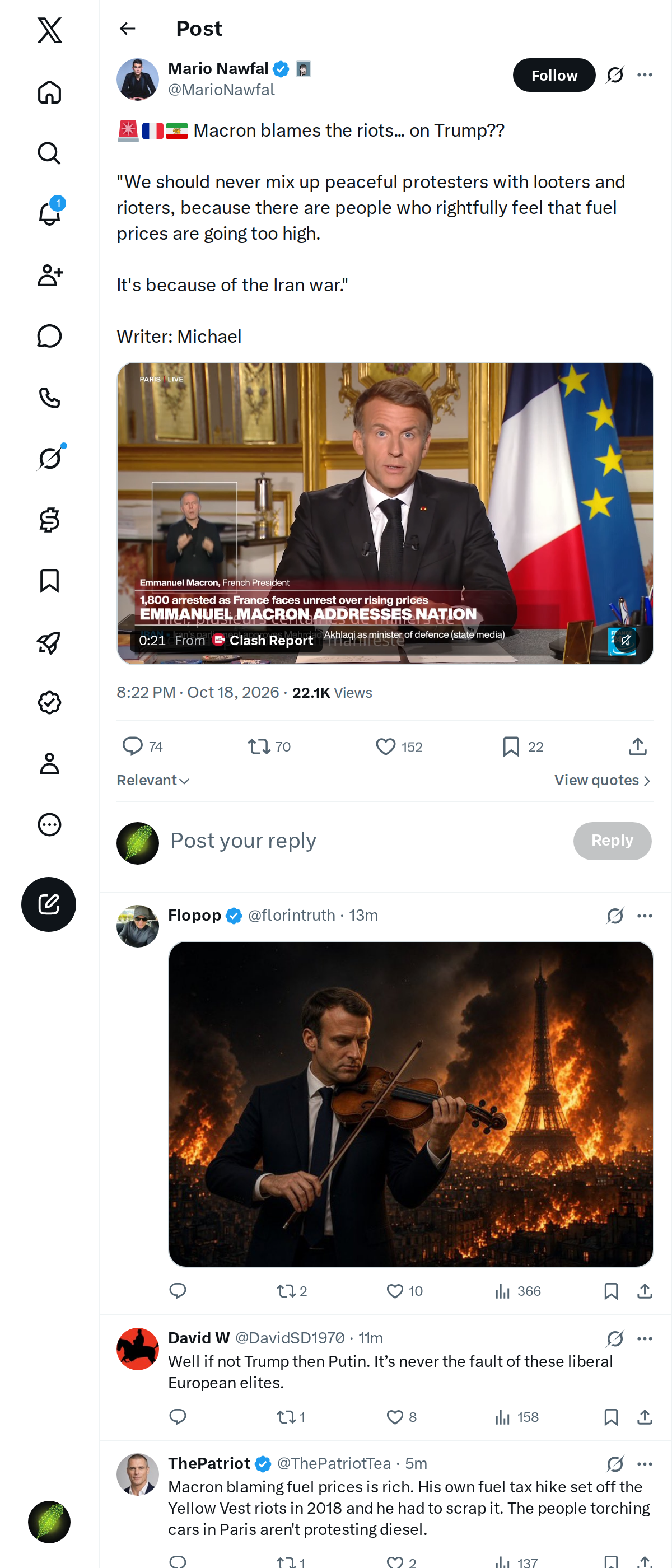 Snapshot 1 of @MarioNawfal's post from 2026-10-18