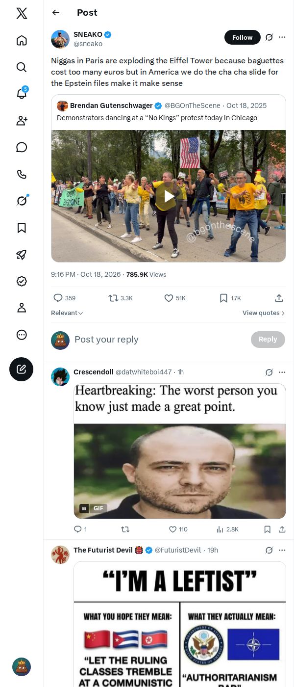 Snapshot 2 of @sneako's post from 2026-10-18
