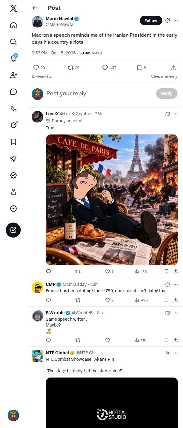 Snapshot 2 of @MarioNawfal's post from 2026-10-18