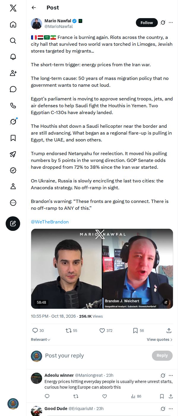 Snapshot 2 of @MarioNawfal's post from 2026-10-18