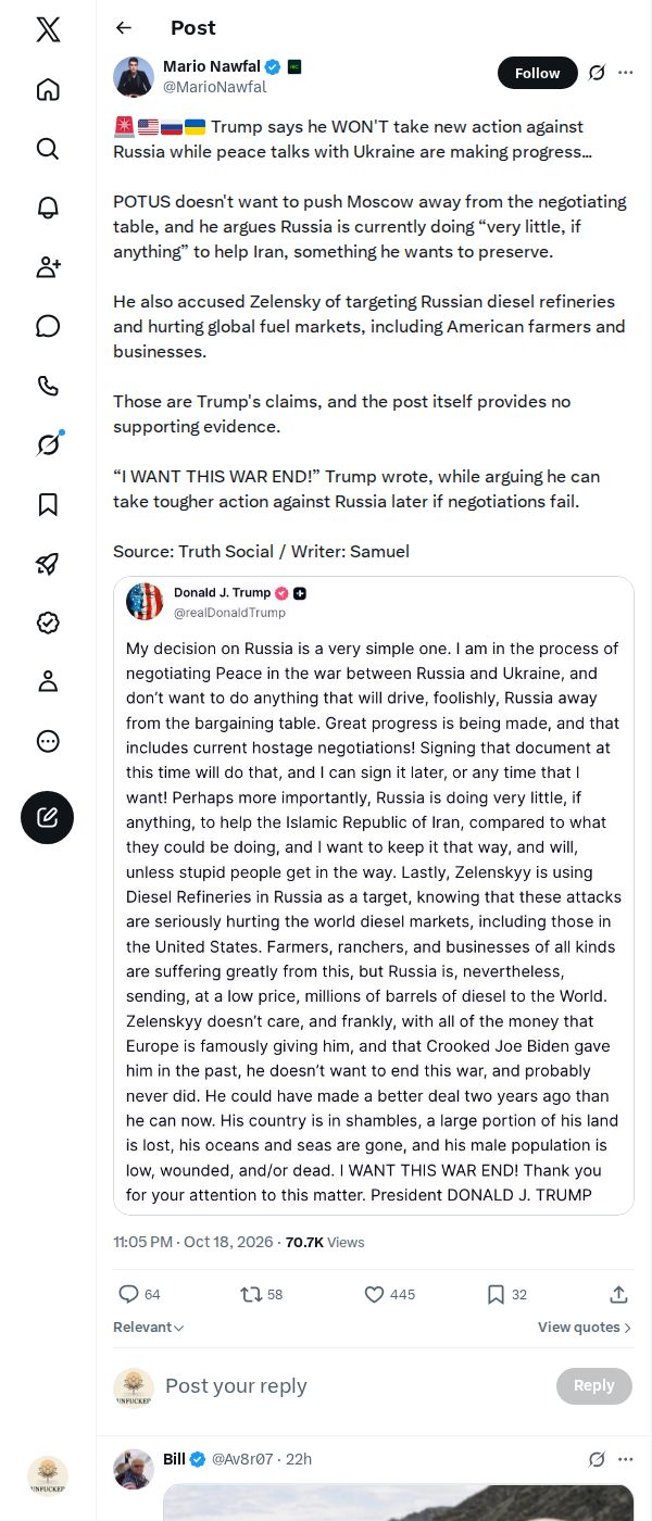 Snapshot 2 of @MarioNawfal's post from 2026-10-18