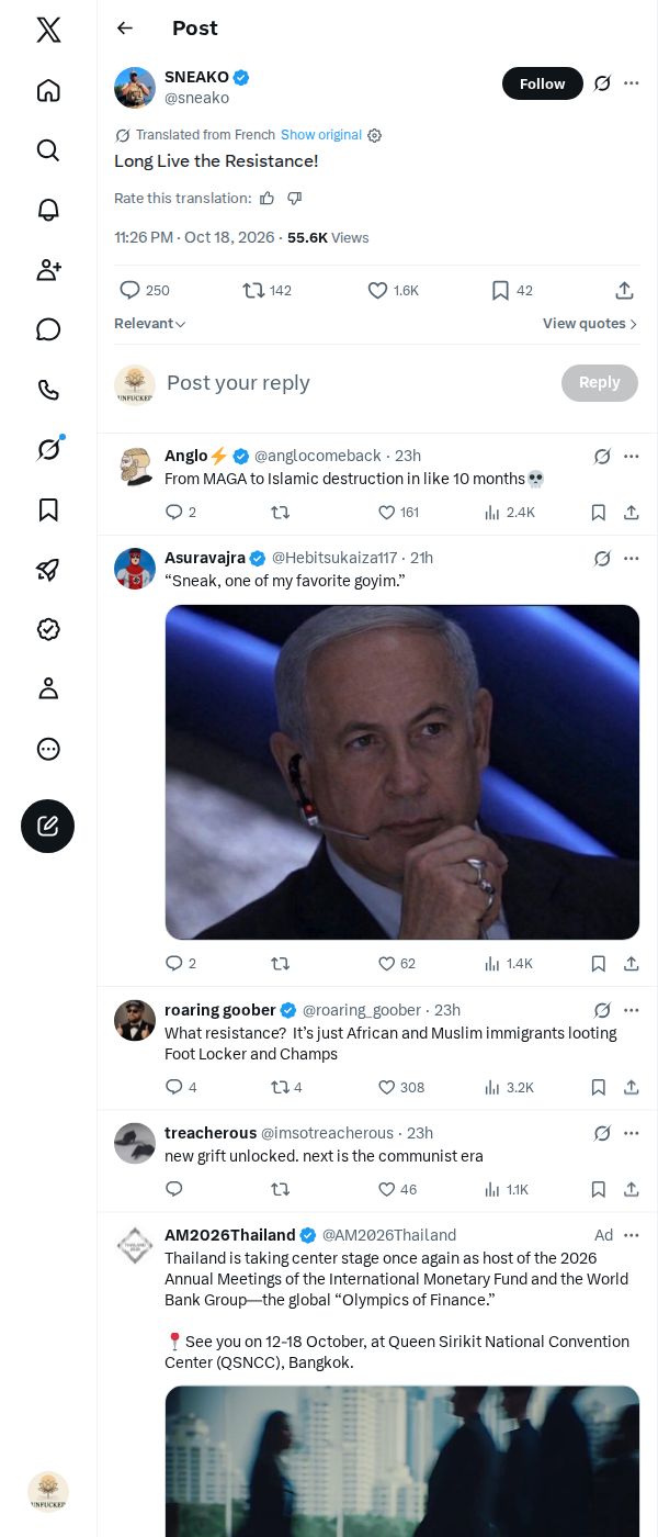 Snapshot 2 of @sneako's post from 2026-10-18