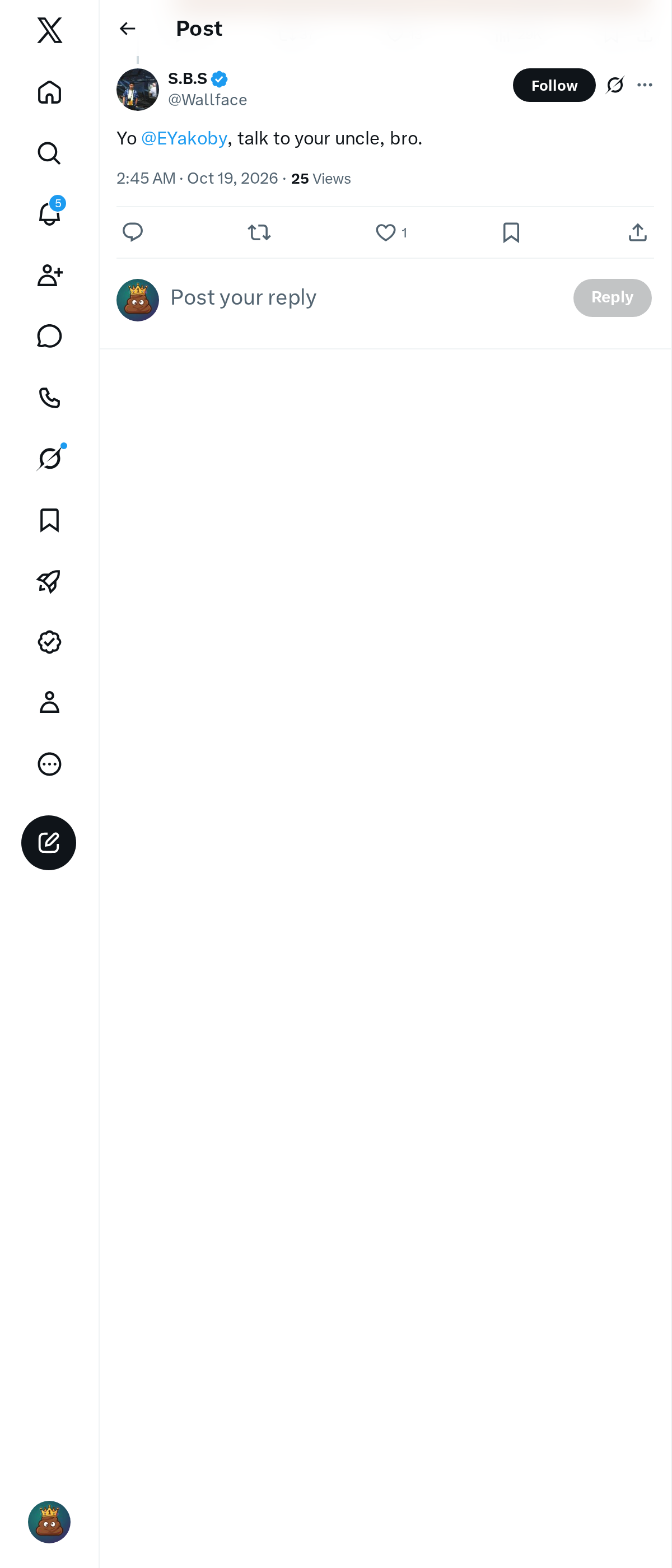 Snapshot 1 of @Wallface's post from 2026-10-19