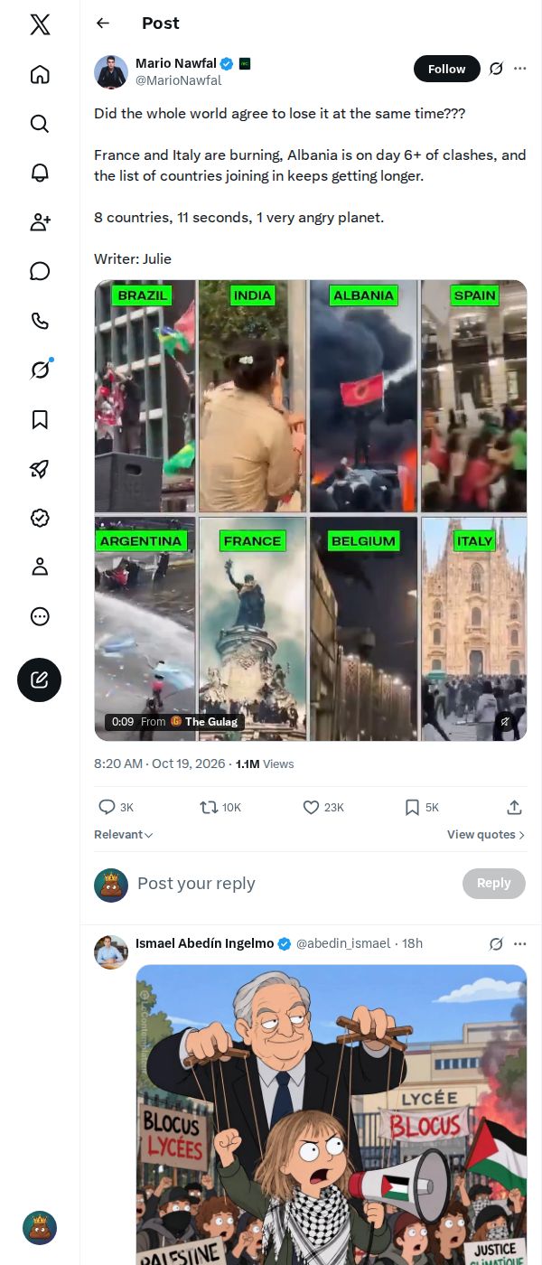 Snapshot 2 of @MarioNawfal's post from 2026-10-19